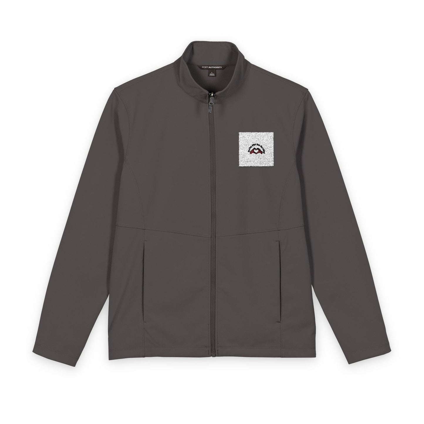 Men's Soft Shell Jacket — Minimal Patch Design (Port Authority)
