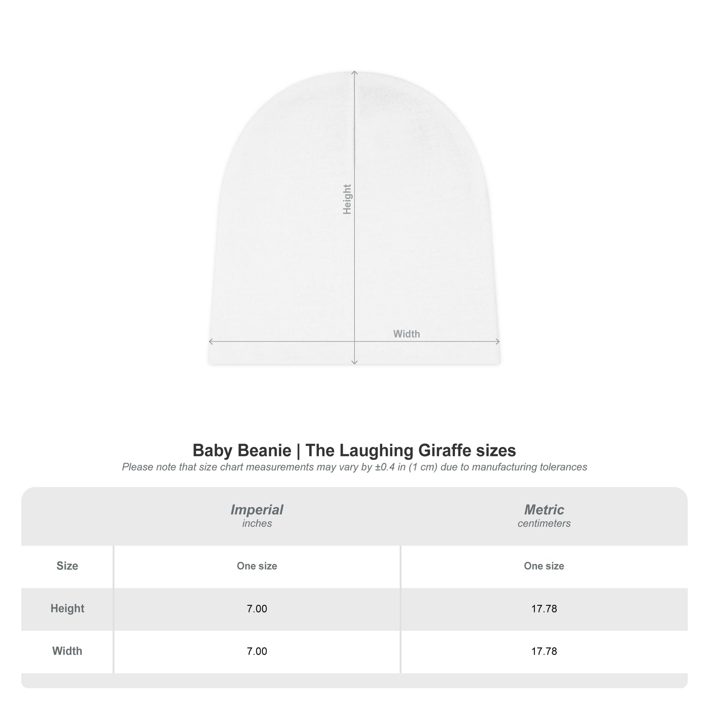 Baby Beanie — "Caring With Our Hearts" Heart Hands Infant Hat