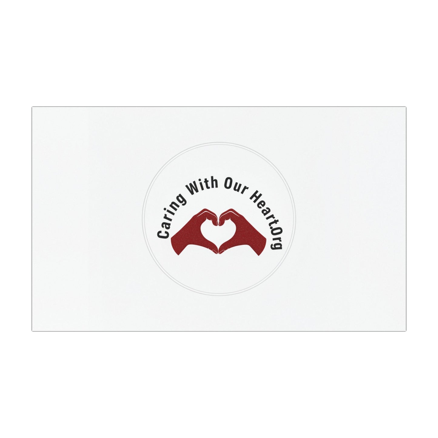 Car Magnet — Caring With Our Heartong Hands Forming Heart Logo