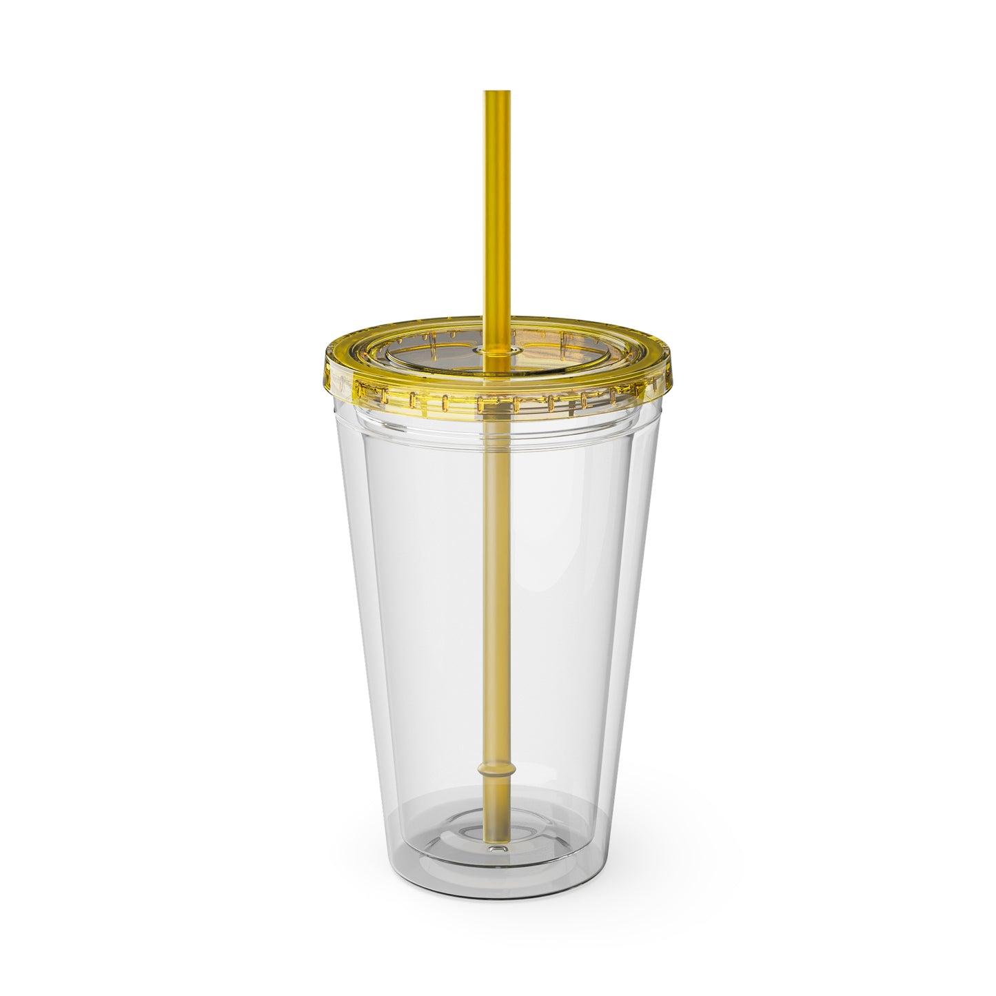 Sunsplash 16oz Tumbler with Straw — 'Caring With Our Hands' Heart Logo, Insulated Travel Cup