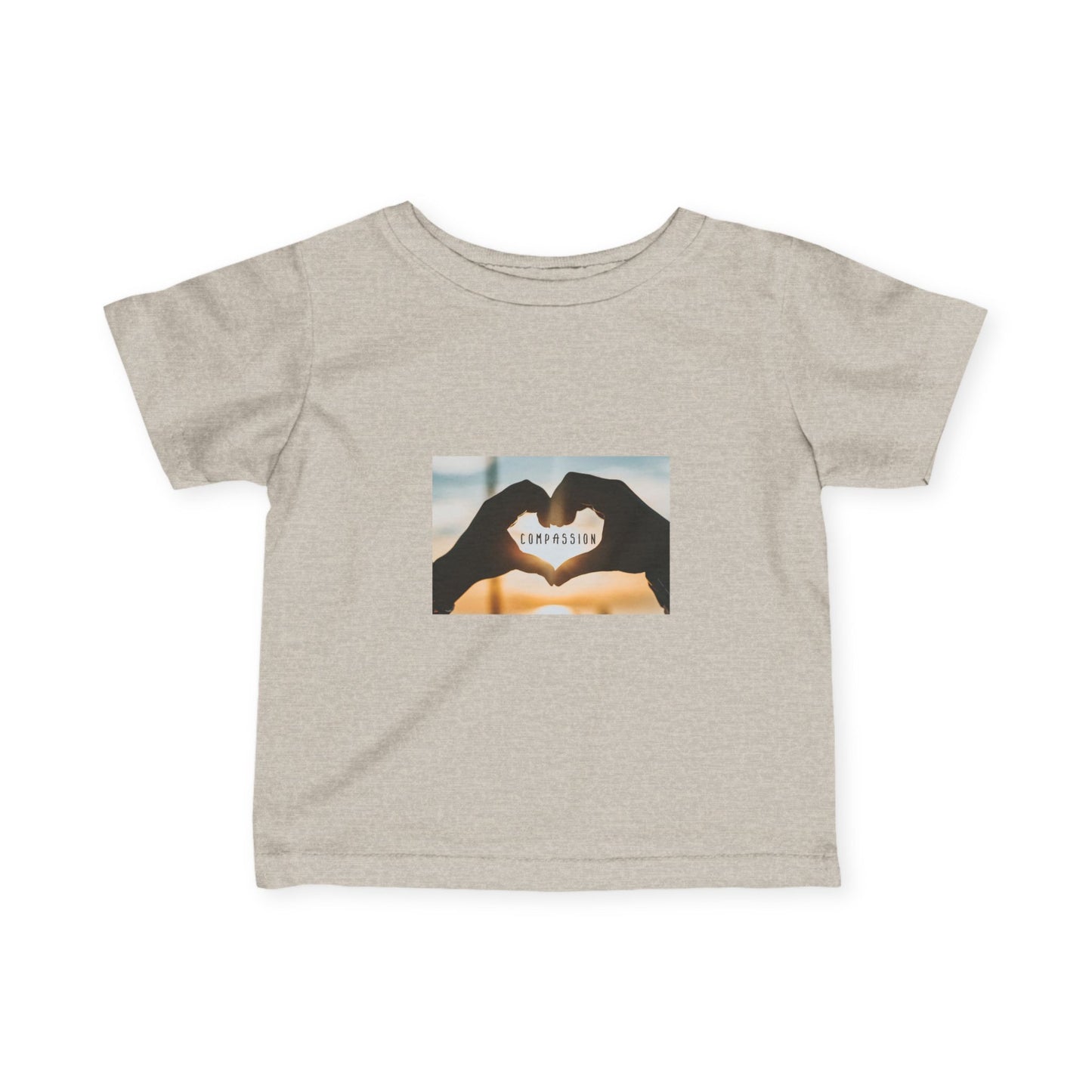 Infant Tee — Heart Hands Photo with 'Love' Text Baby Shirt