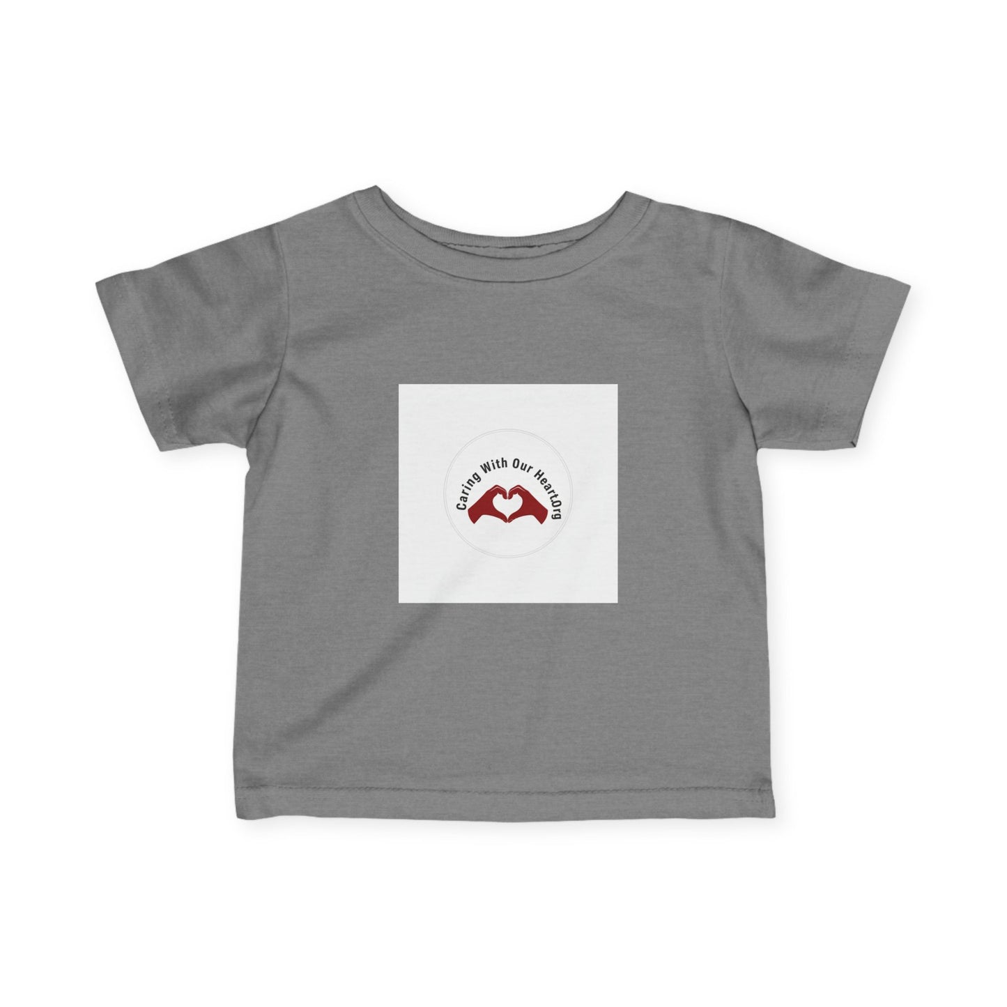 Infant Tee — "Made with Love" Heart Hands Baby T‑Shirt