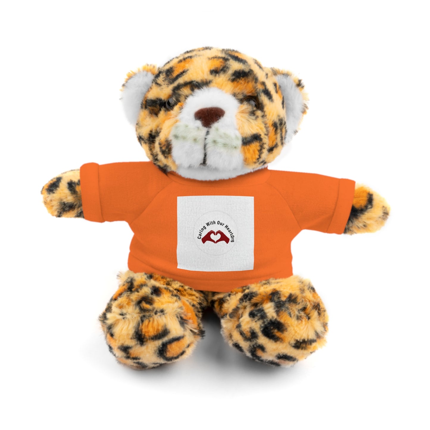 Plush Bear with Custom Tee — Soft Brown Teddy in Printed T‑Shirt