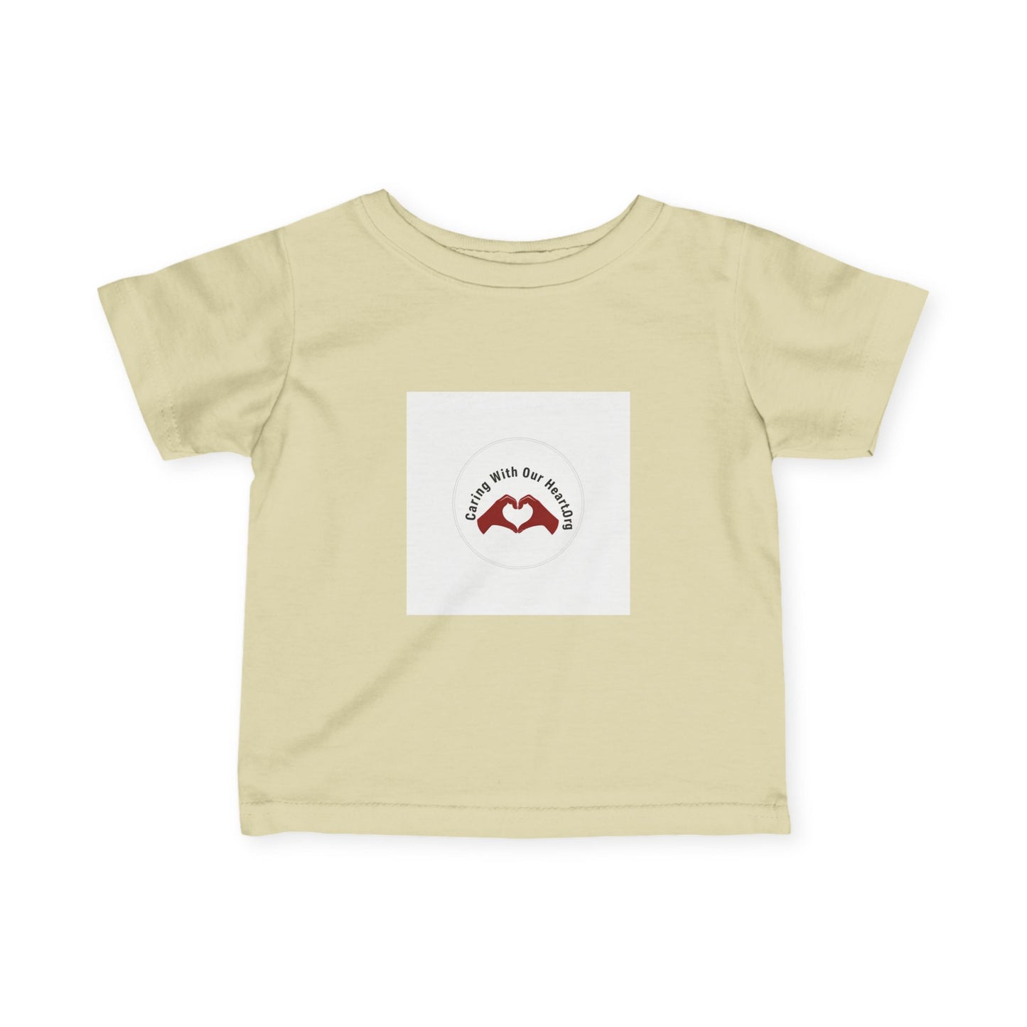 Infant Tee — "Made with Love" Heart Hands Baby T‑Shirt