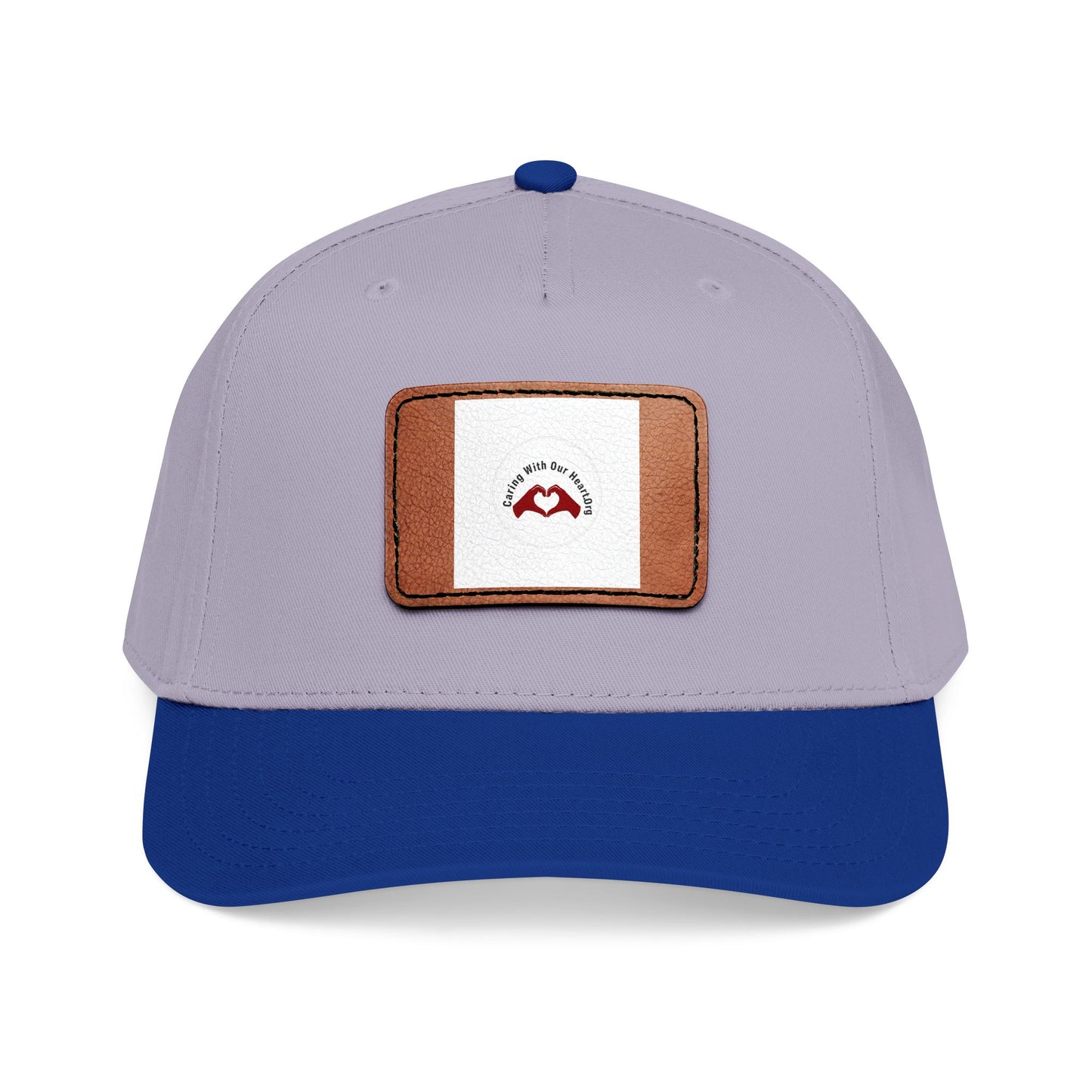 Leather Patch Baseball Cap — Retro Mustache Logo