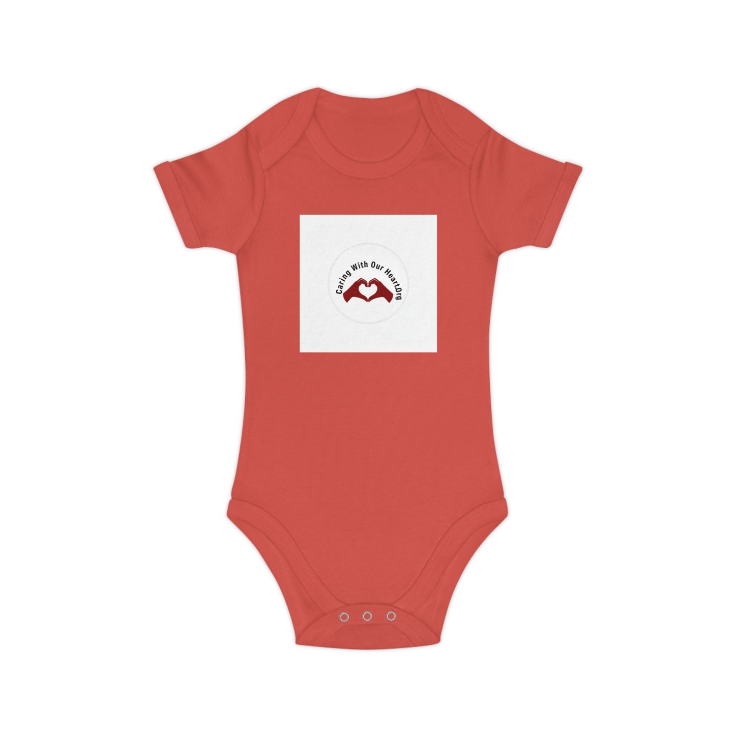 Baby Bodysuit — "Made with Our Hearts" Red Heart Infant Onesie