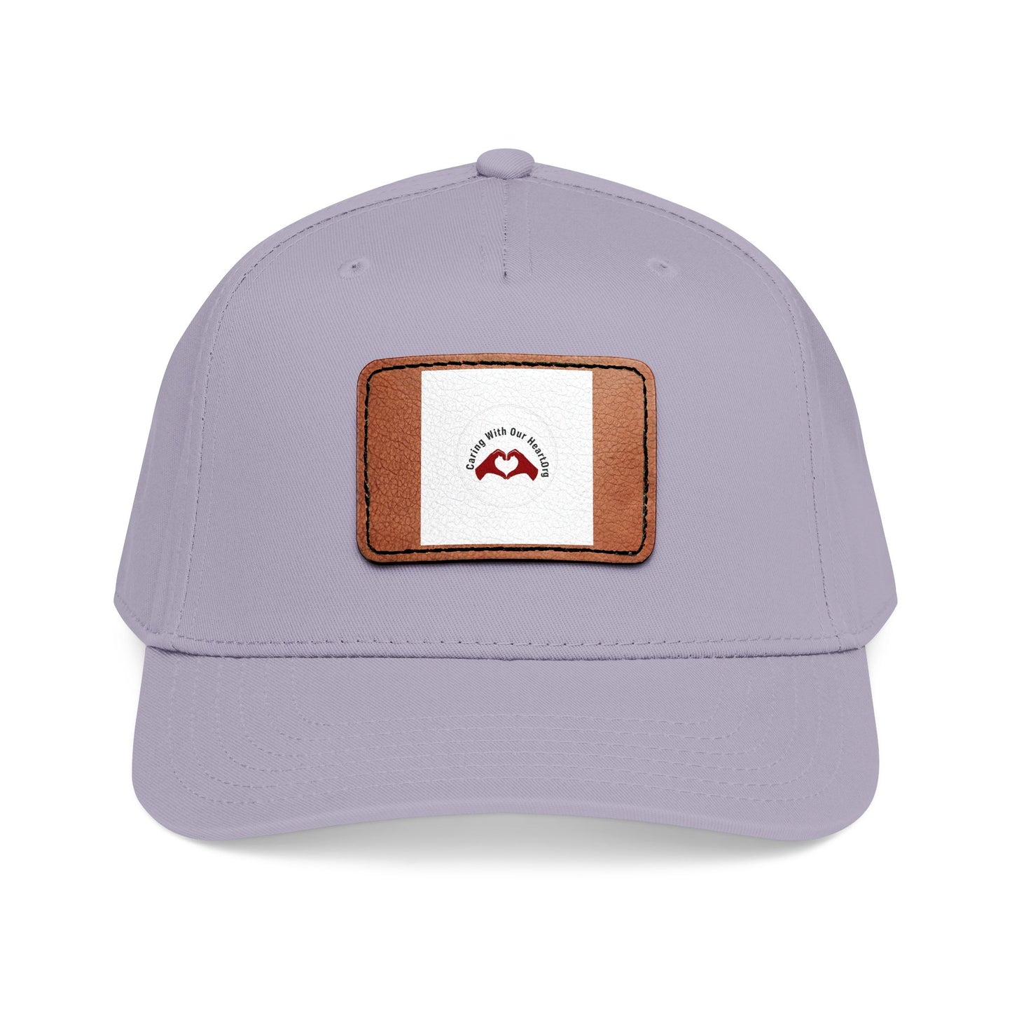 Leather Patch Baseball Cap — Retro Mustache Logo