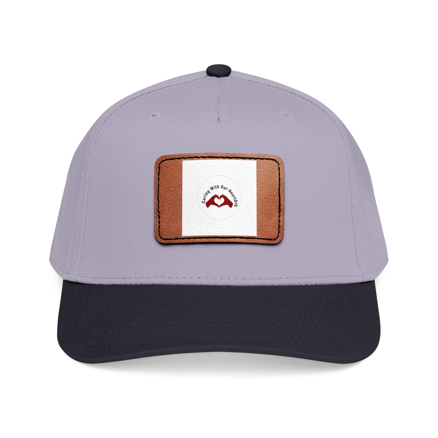 Leather Patch Baseball Cap — Retro Mustache Logo