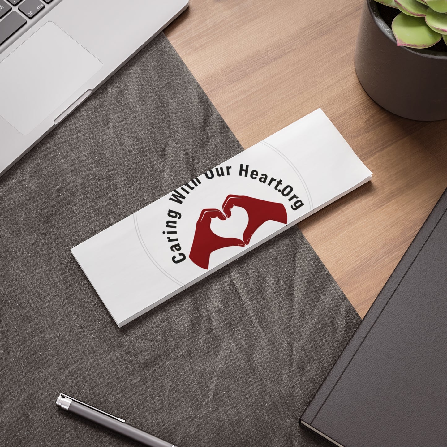 Caring With Our Heartlog Post-it Note Pad – Heart Hands Sticky Notes