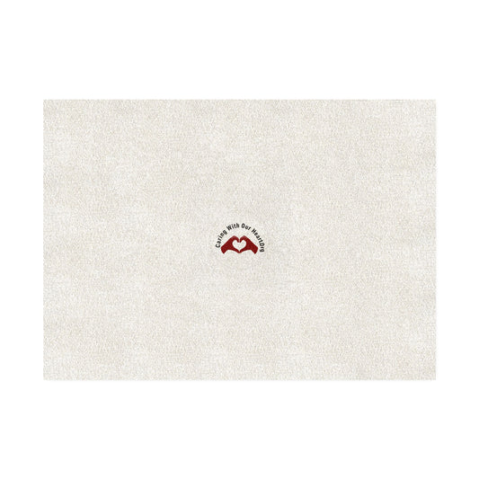 Heart Hands Accent Rug — "Standing With Our Nation" Minimalist Welcome Mat