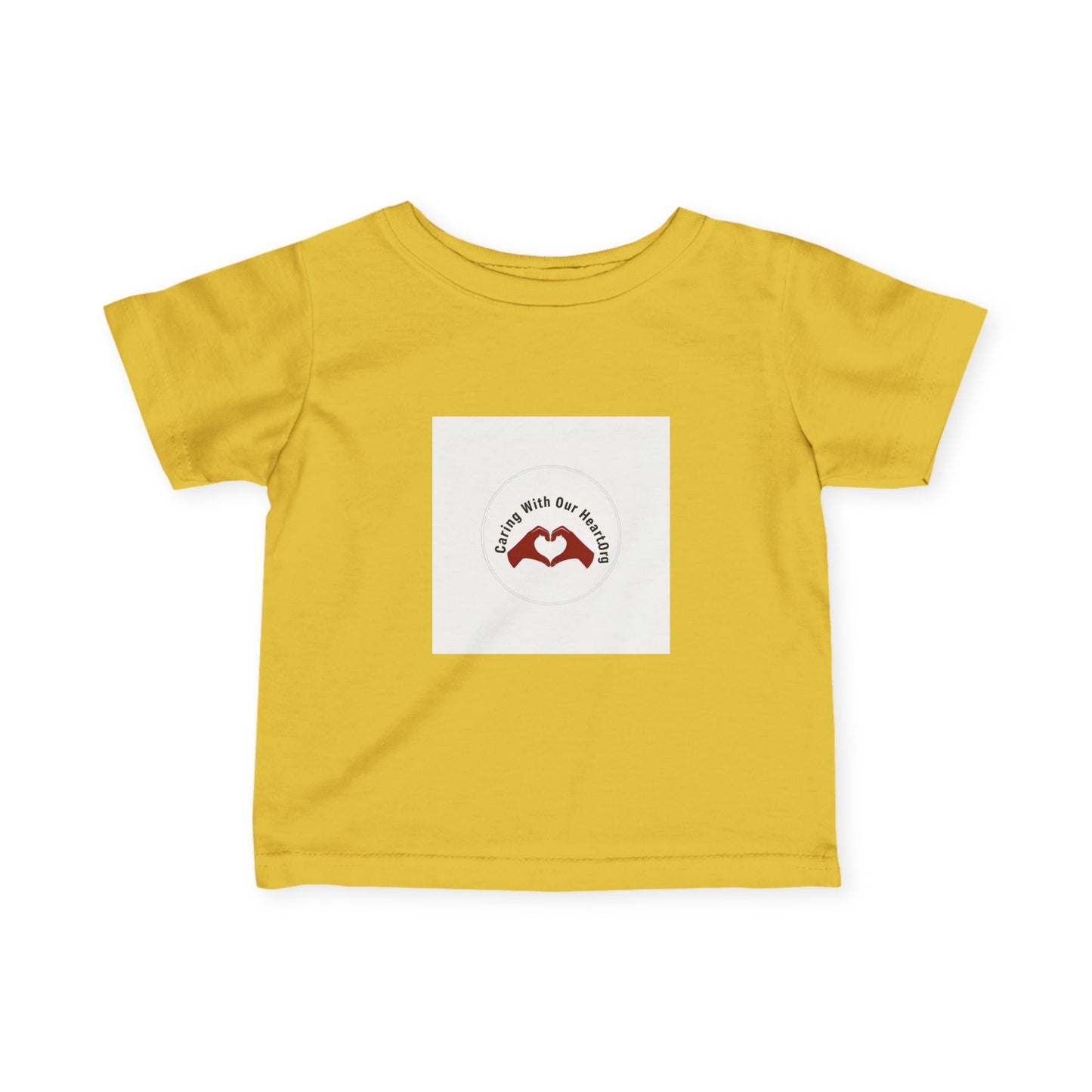 Infant Tee — "Made with Love" Heart Hands Baby T‑Shirt