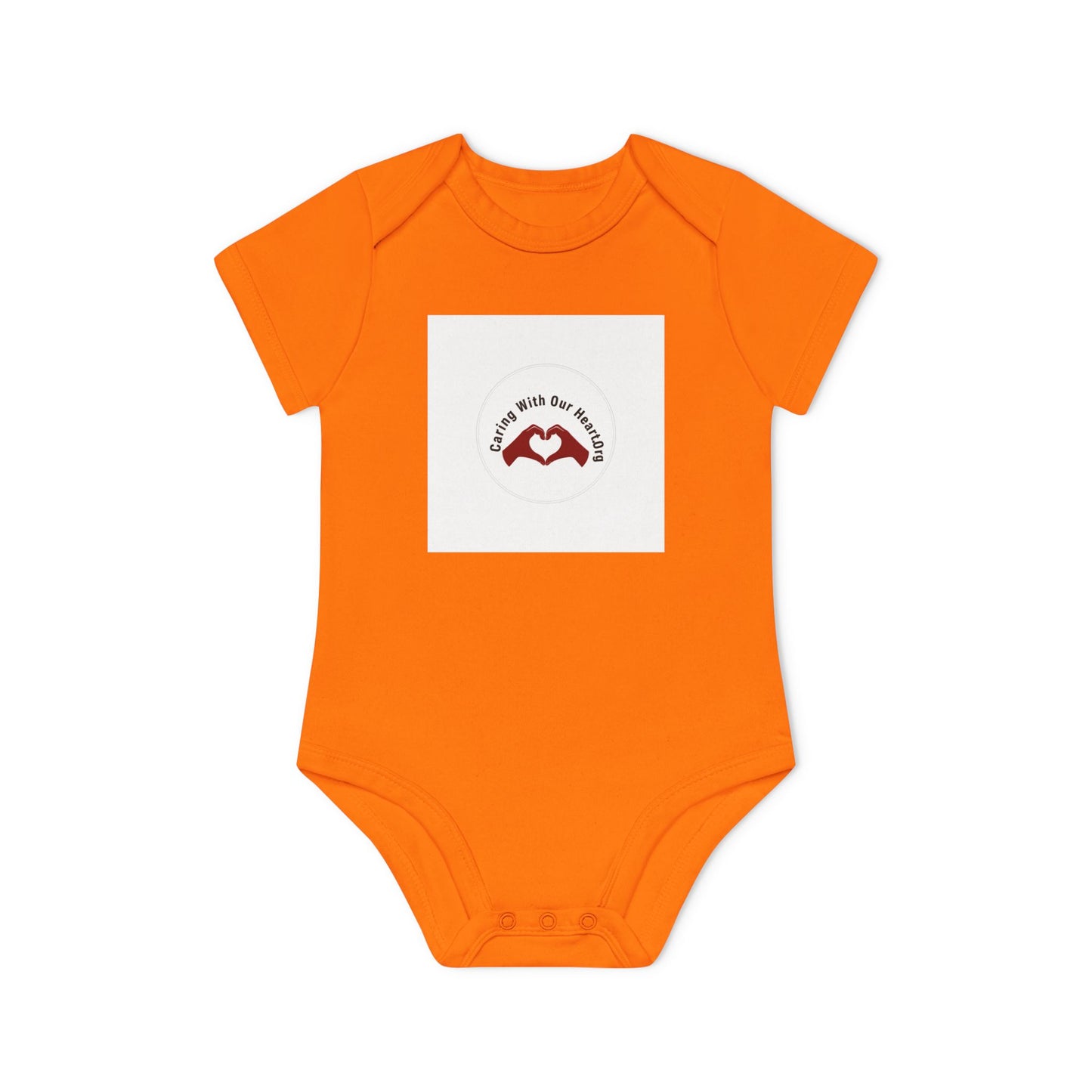Baby Bodysuit — "Love You to the Moon" Heart Hands Organic Infant Onesie