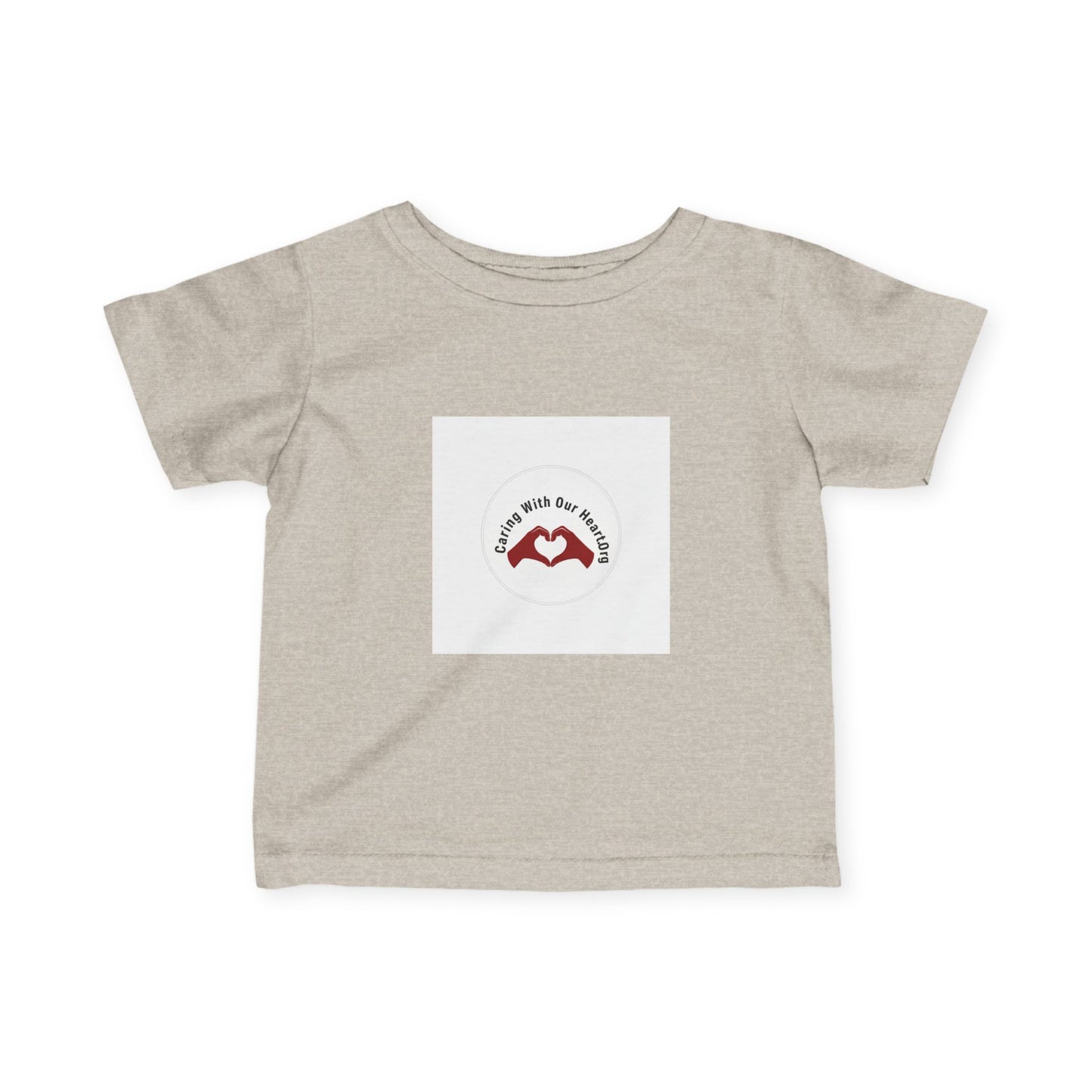Infant Tee — "Made with Love" Heart Hands Baby T‑Shirt