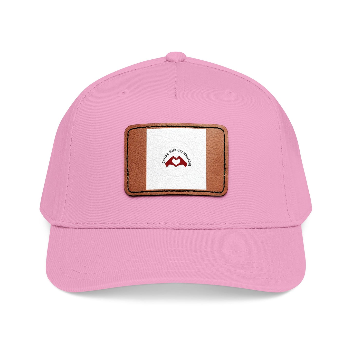 Leather Patch Baseball Cap — Retro Mustache Logo