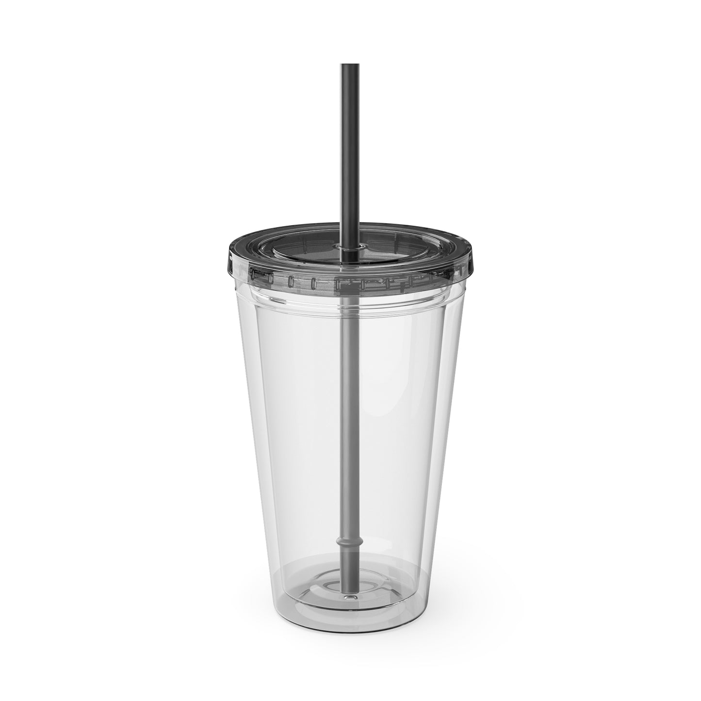 Sunsplash 16oz Tumbler with Straw — 'Caring With Our Hands' Heart Logo, Insulated Travel Cup