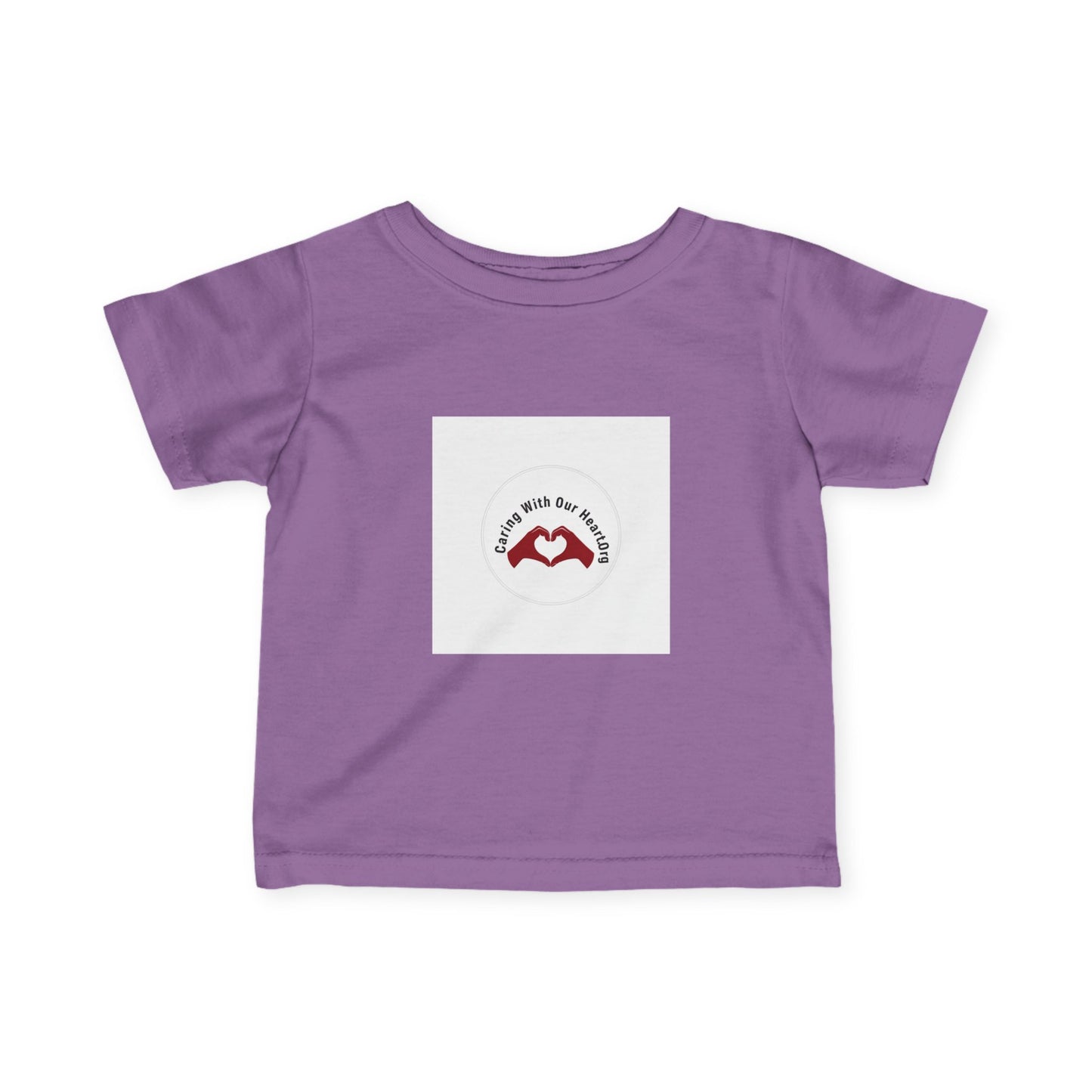Infant Tee — "Made with Love" Heart Hands Baby T‑Shirt