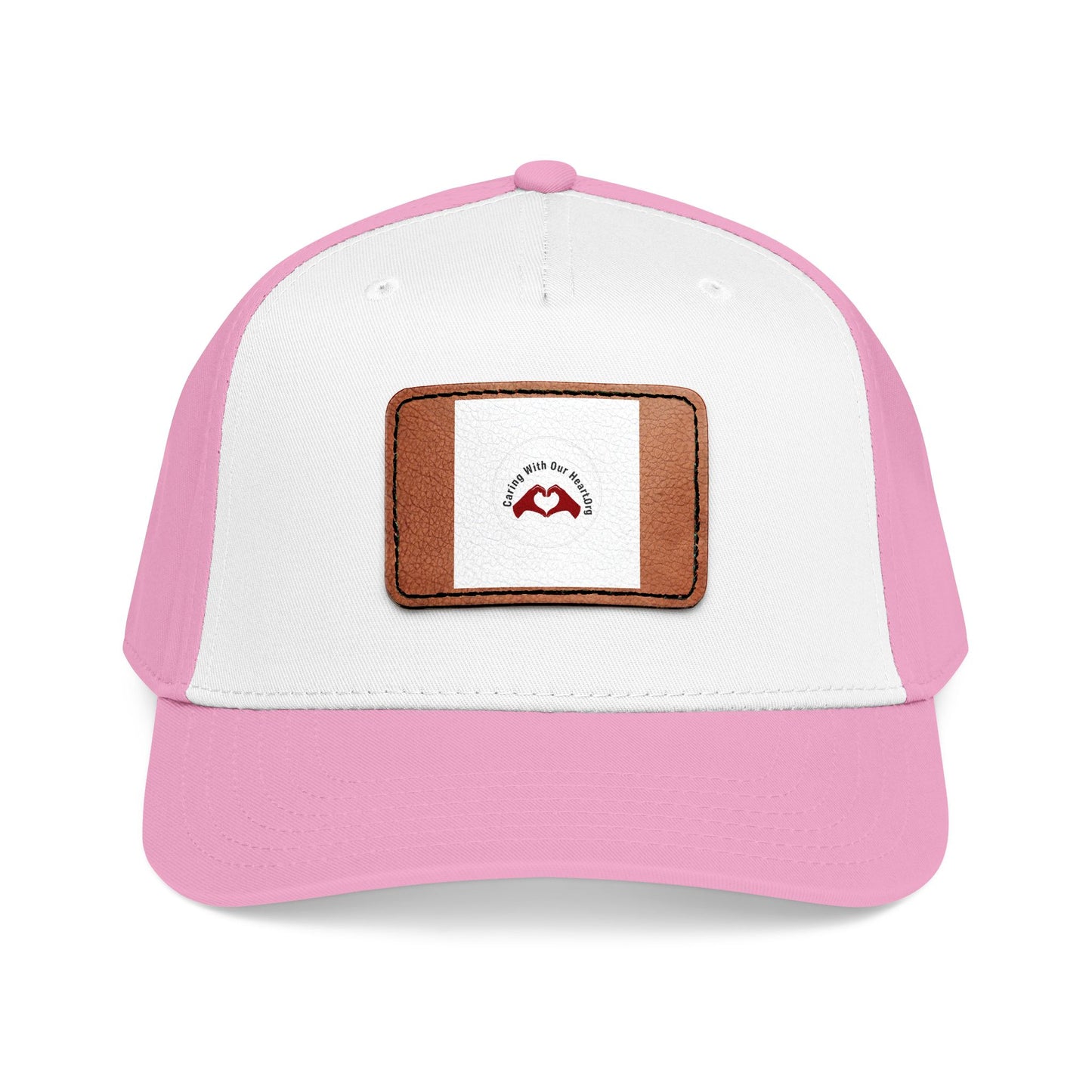 Leather Patch Baseball Cap — Retro Mustache Logo