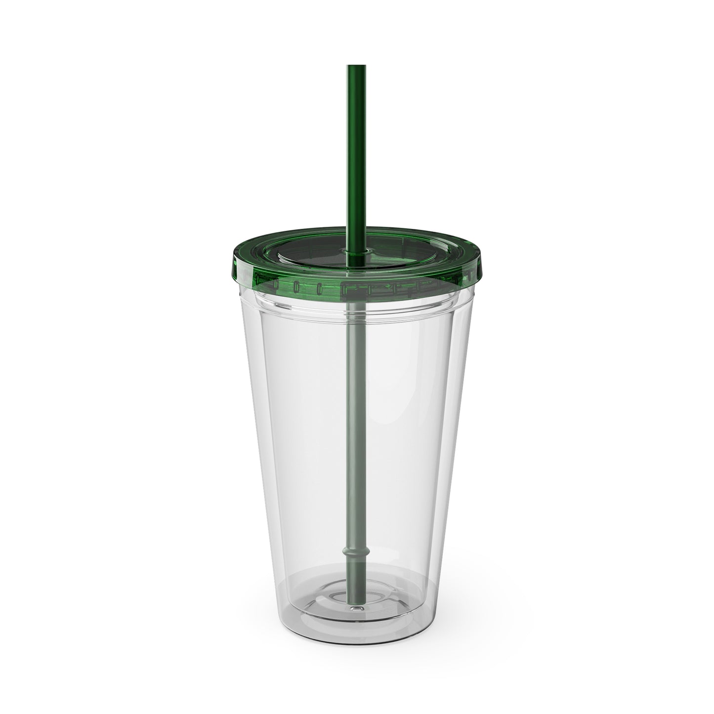 Sunsplash 16oz Tumbler with Straw — 'Caring With Our Hands' Heart Logo, Insulated Travel Cup