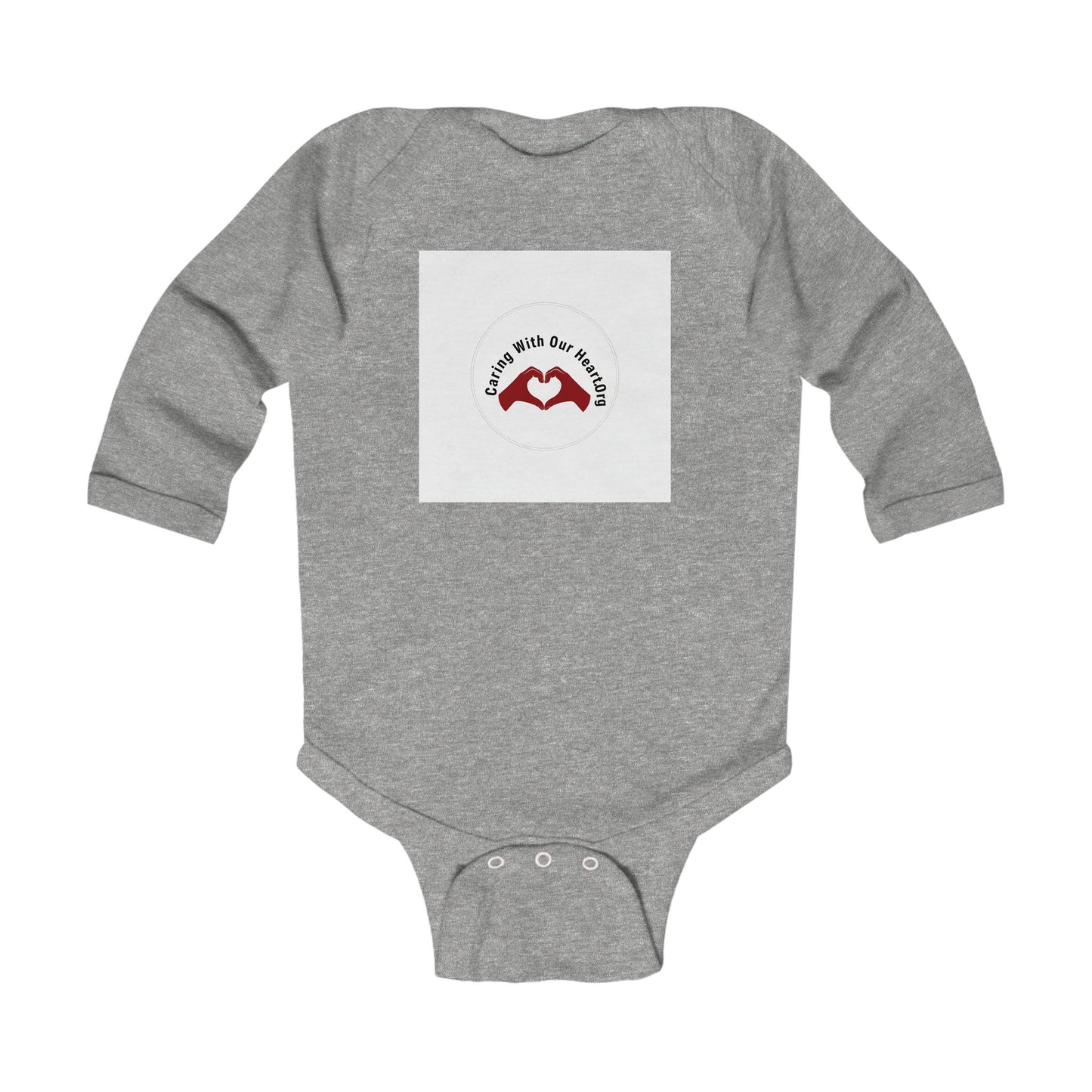Infant Bodysuit “Mom & America” Heart Hands Long Sleeve Baby Onesie