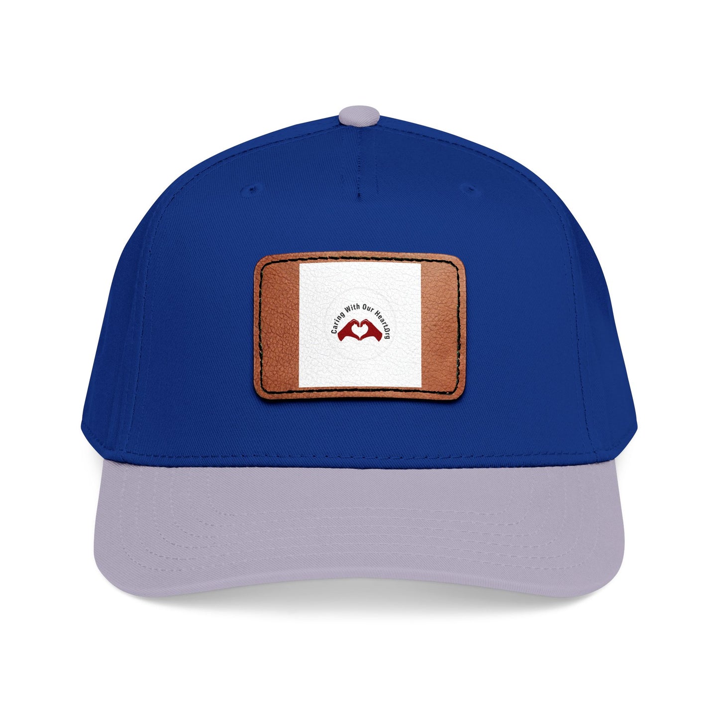 Leather Patch Baseball Cap — Retro Mustache Logo