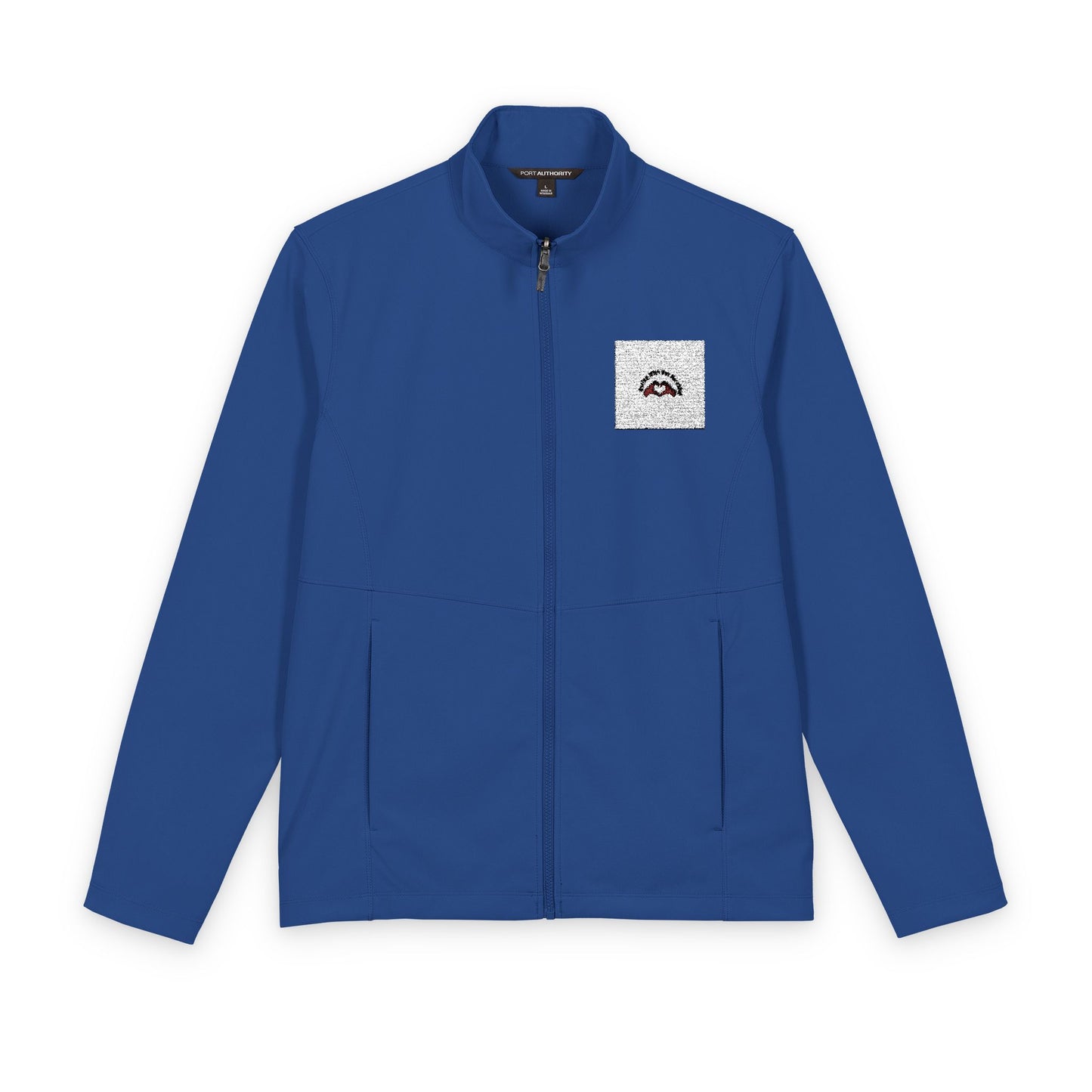 Men's Soft Shell Jacket — Minimal Patch Design (Port Authority)