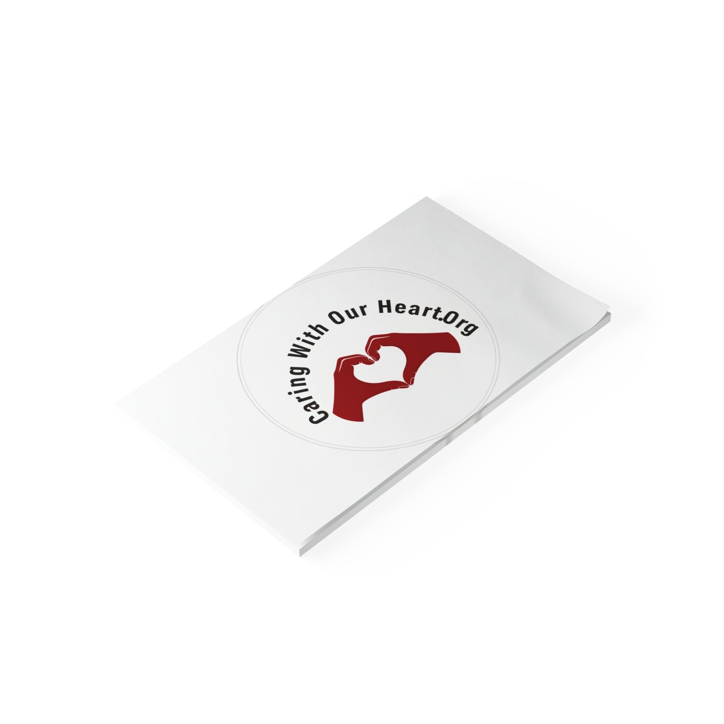 Caring With Our Heartlog Post-it Note Pad – Heart Hands Sticky Notes