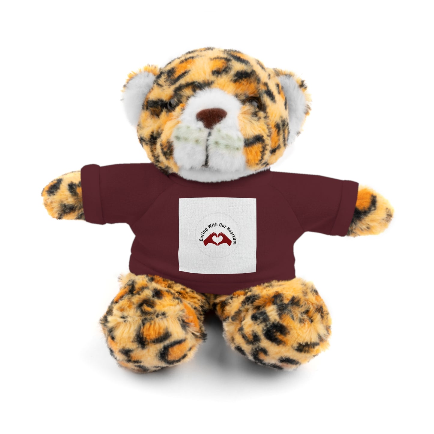 Plush Bear with Custom Tee — Soft Brown Teddy in Printed T‑Shirt