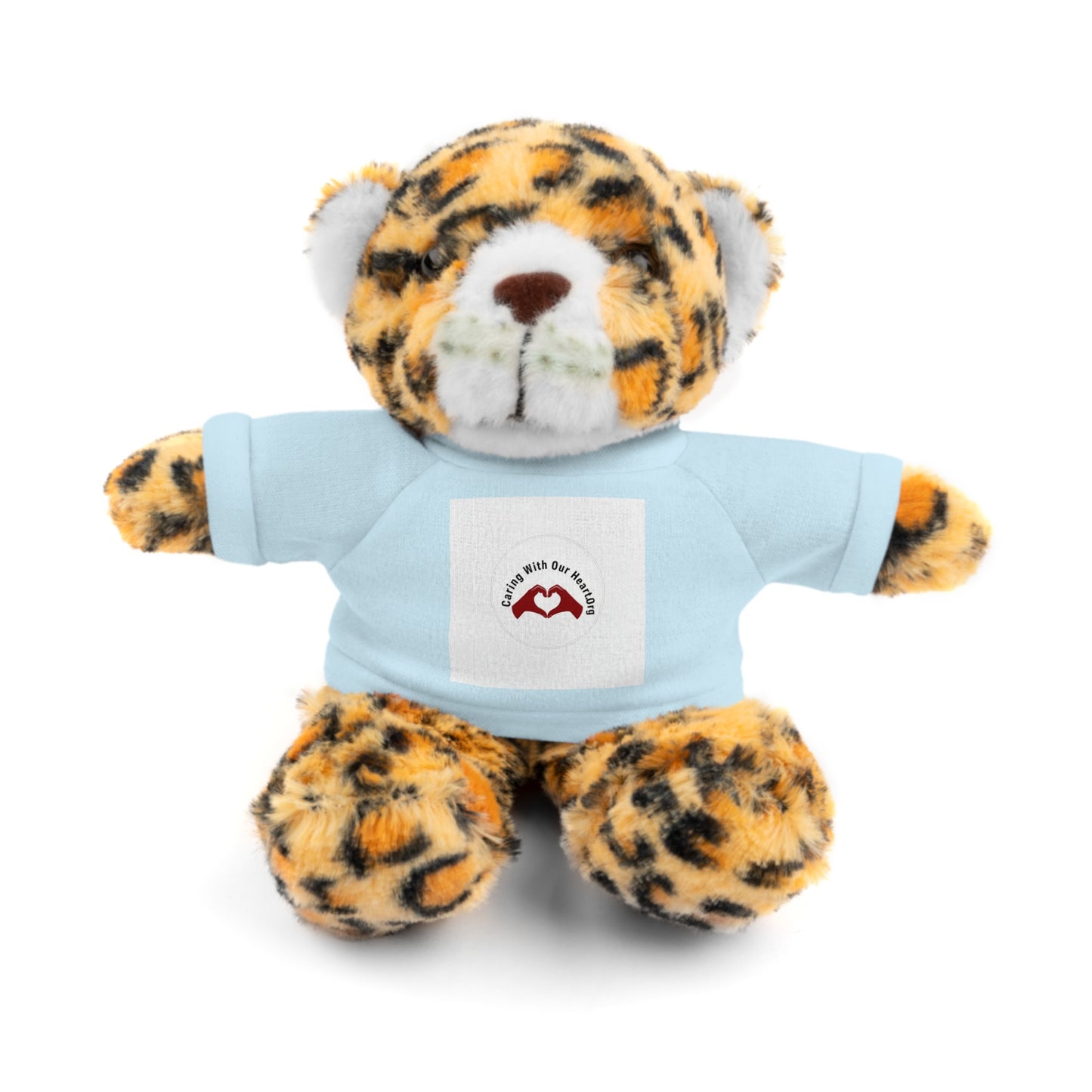 Plush Bear with Custom Tee — Soft Brown Teddy in Printed T‑Shirt