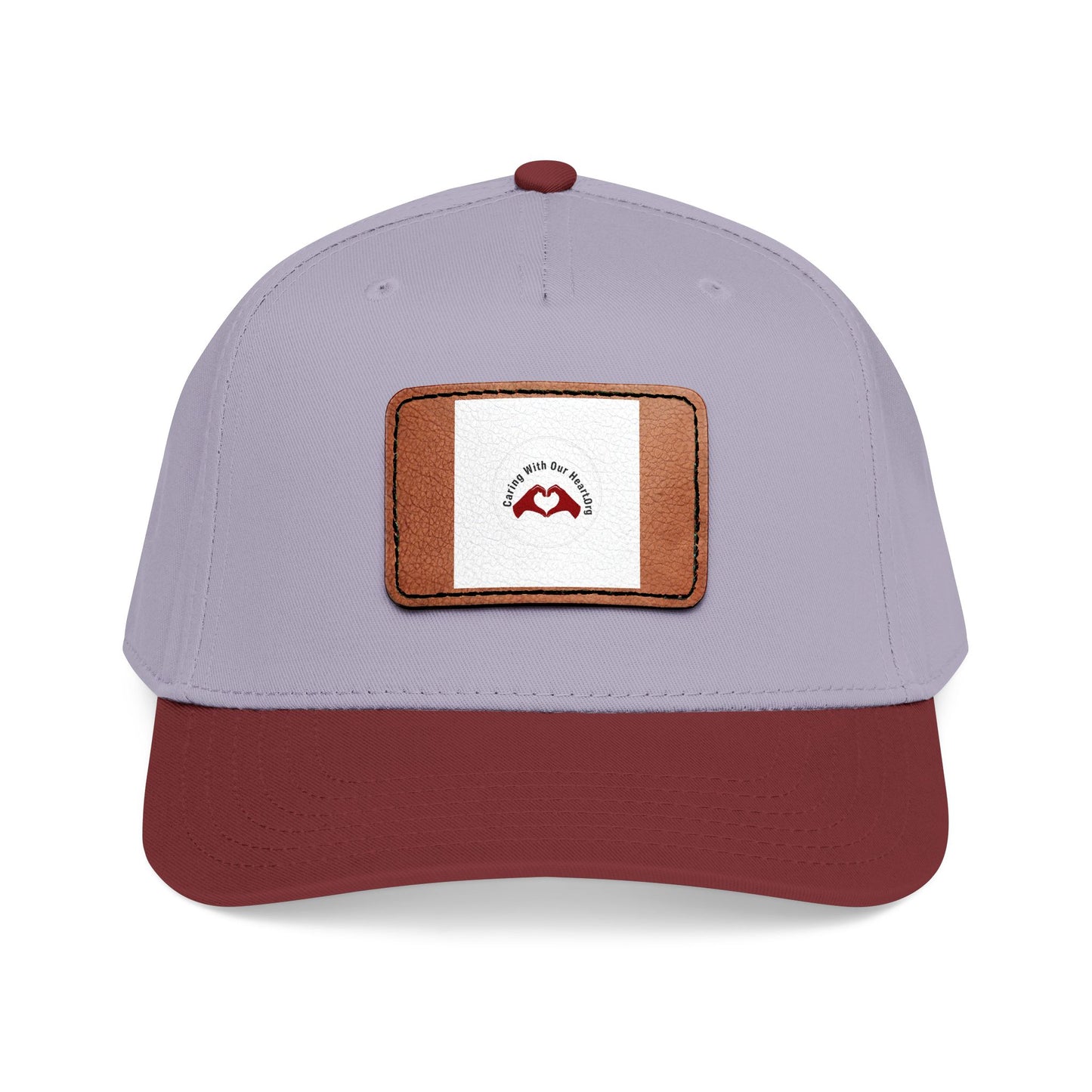 Leather Patch Baseball Cap — Retro Mustache Logo