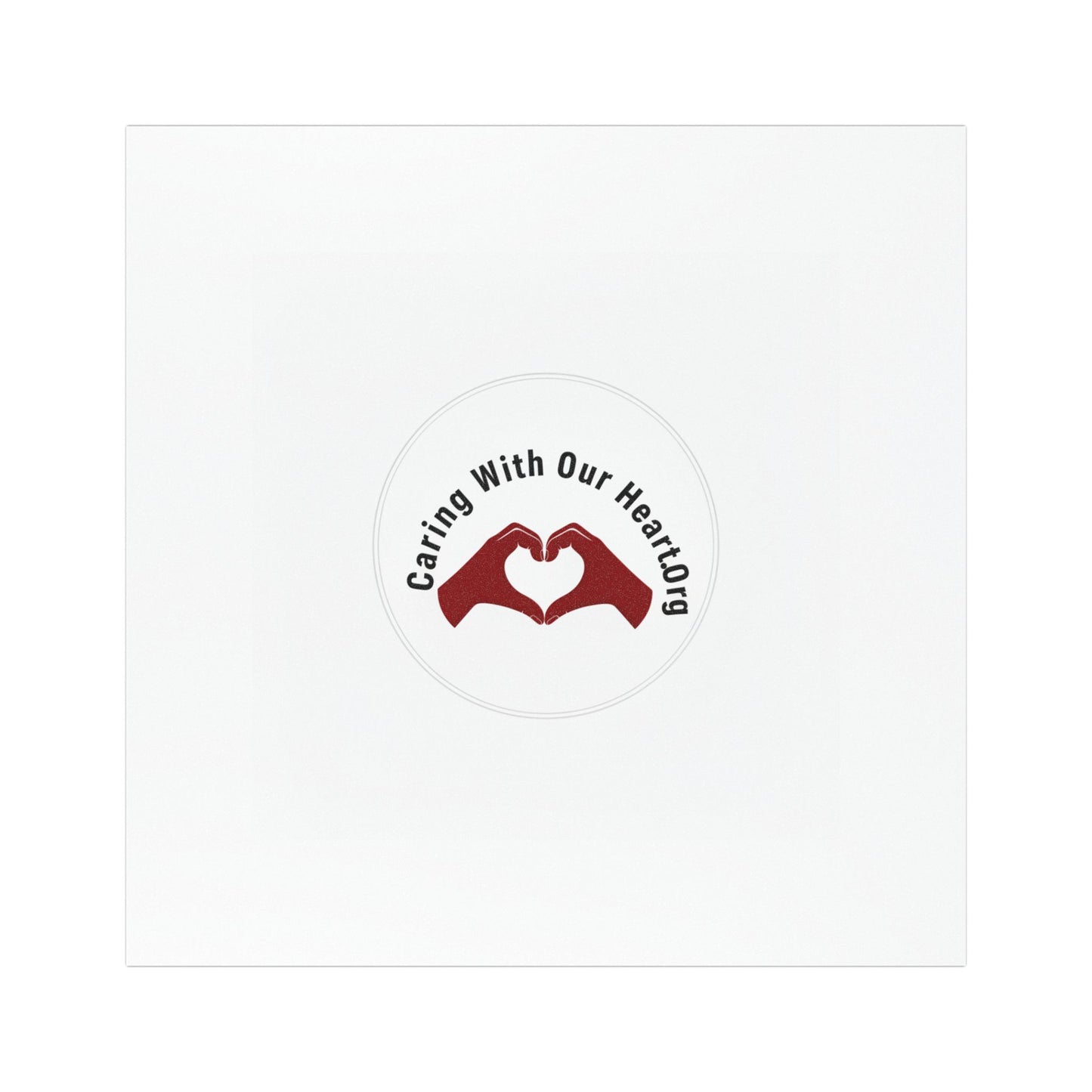 Car Magnet — Caring With Our Heartong Hands Forming Heart Logo