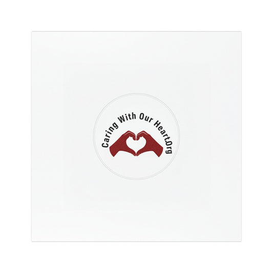 Car Magnet — Caring With Our Heartong Hands Forming Heart Logo