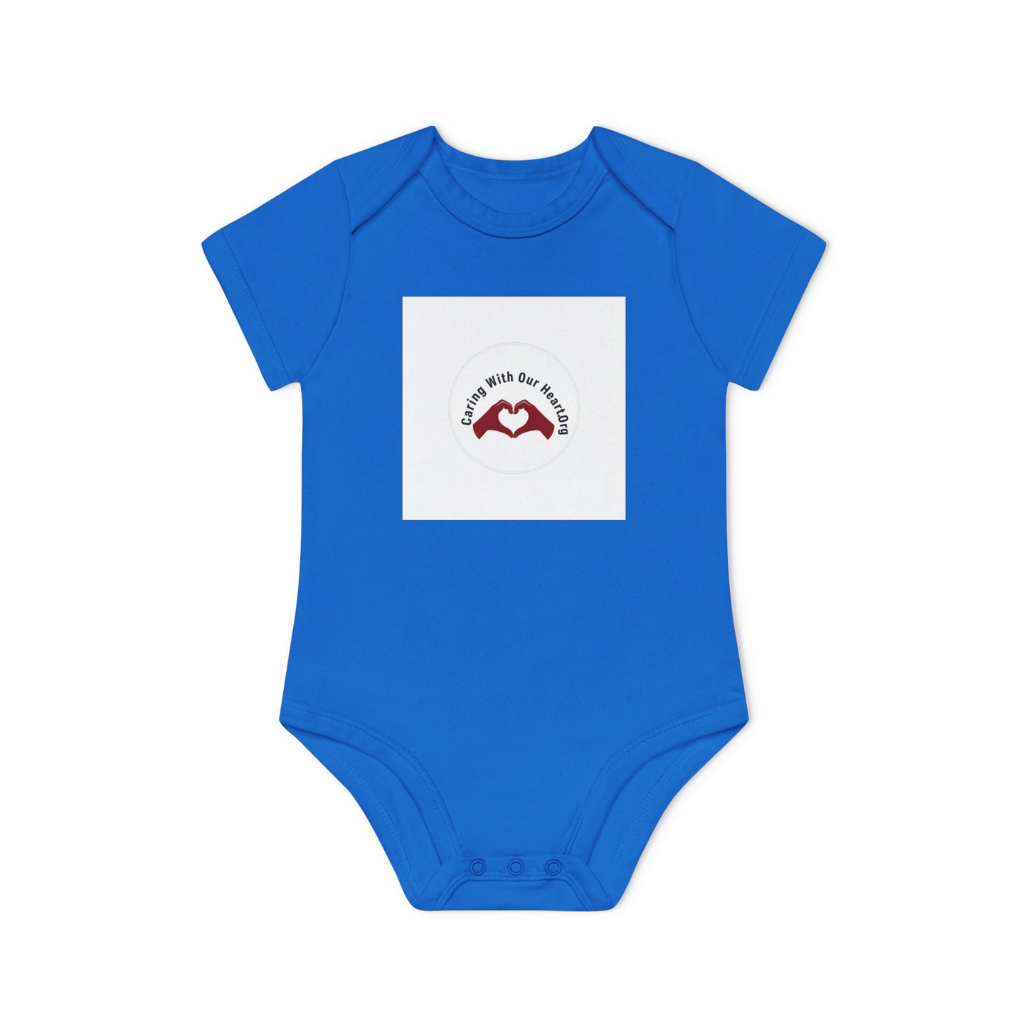 Baby Bodysuit — "Love You to the Moon" Heart Hands Organic Infant Onesie