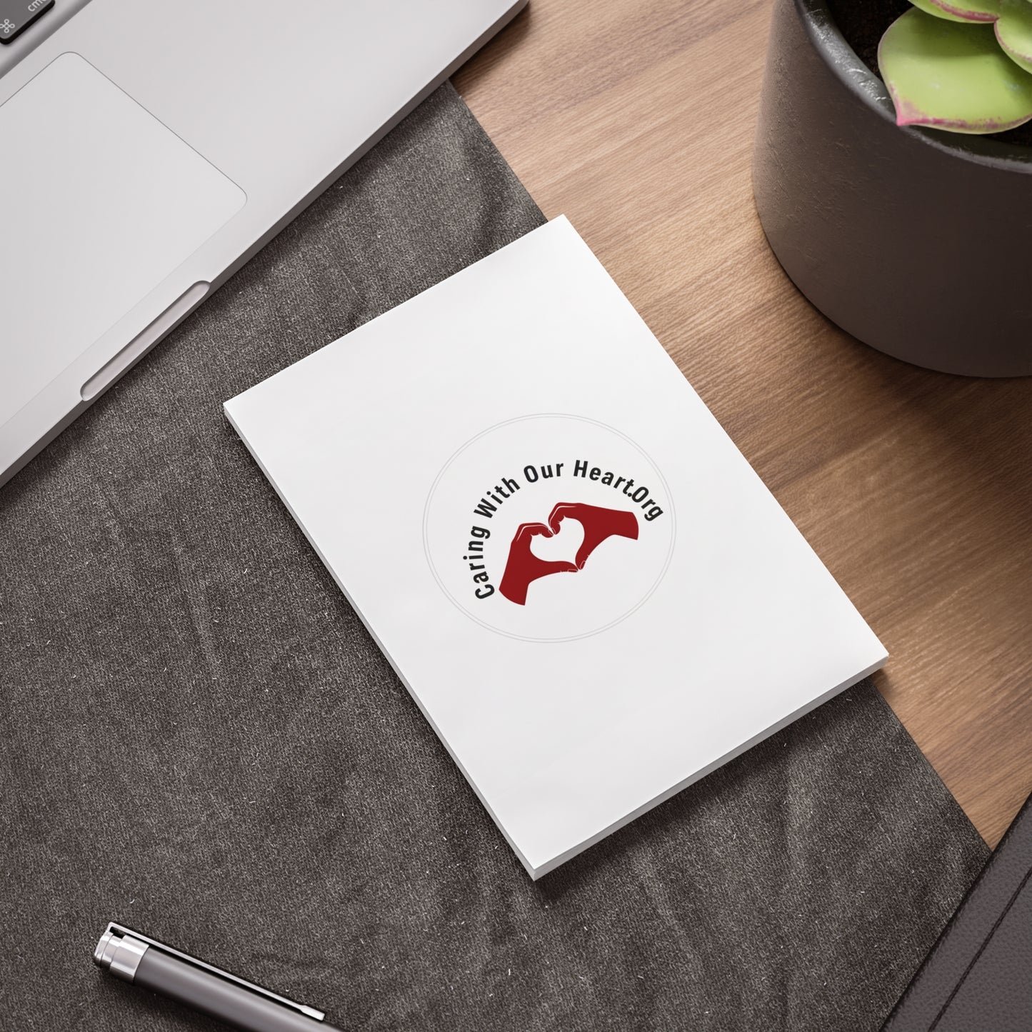 Caring With Our Heartlog Post-it Note Pad – Heart Hands Sticky Notes