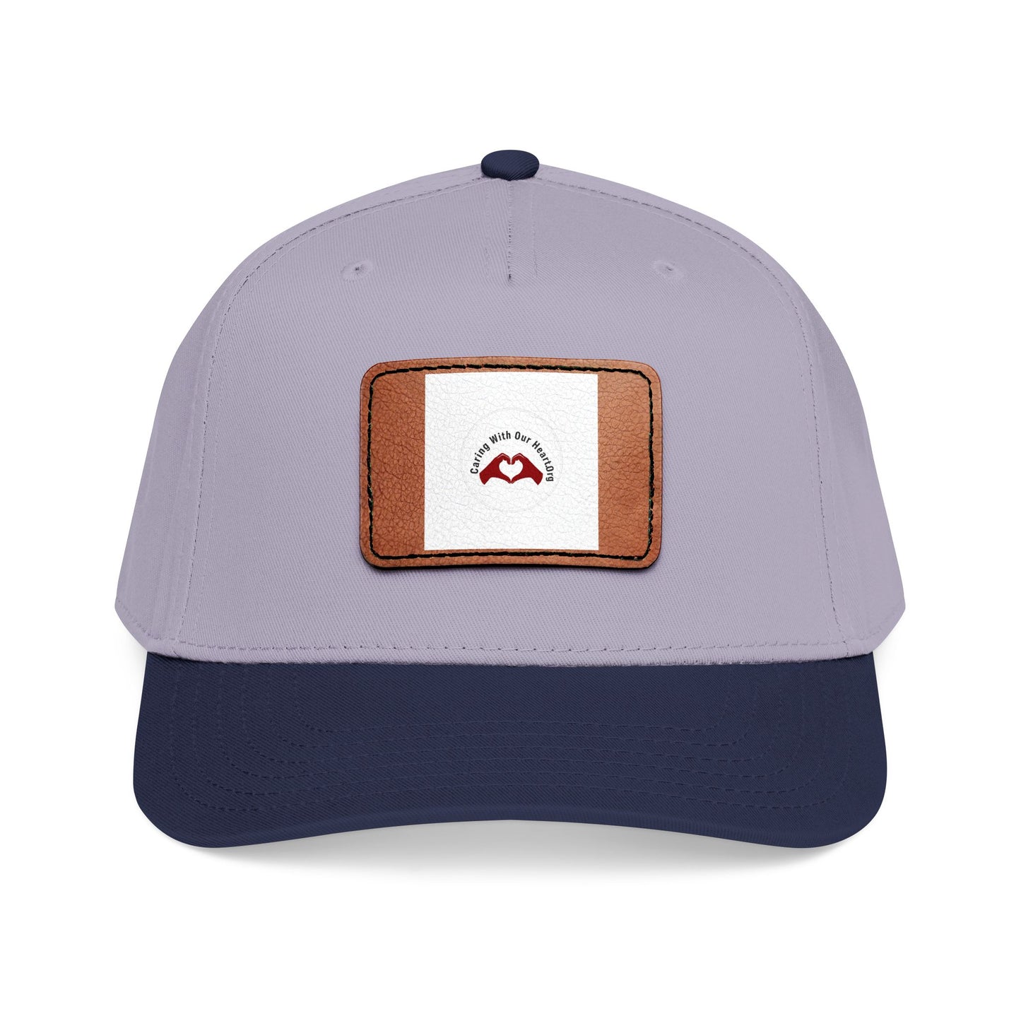 Leather Patch Baseball Cap — Retro Mustache Logo