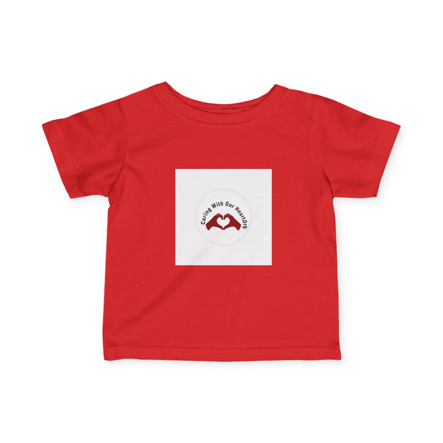 Infant Tee — "Made with Love" Heart Hands Baby T‑Shirt