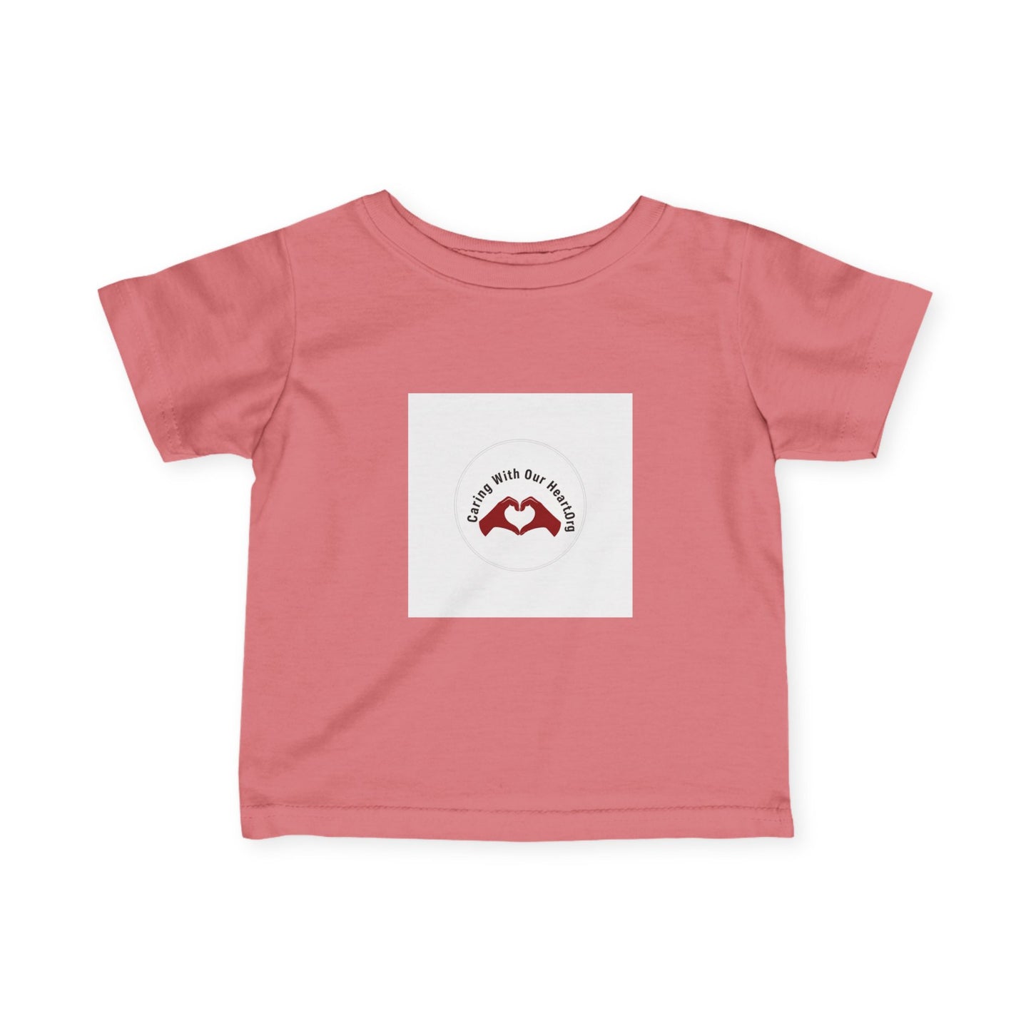 Infant Tee — "Made with Love" Heart Hands Baby T‑Shirt