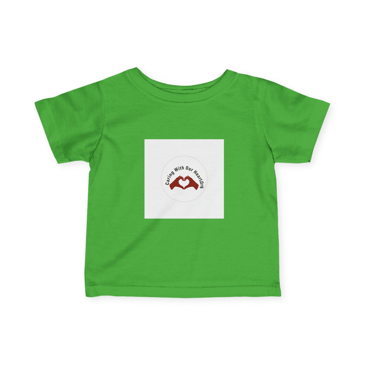 Infant Tee — "Made with Love" Heart Hands Baby T‑Shirt