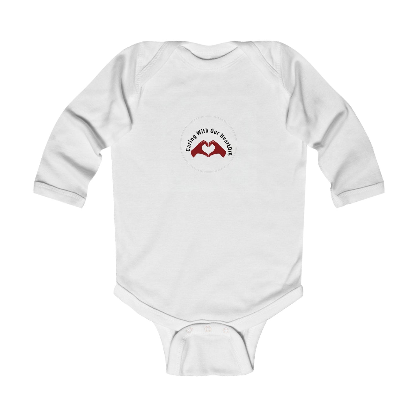 Infant Bodysuit “Mom & America” Heart Hands Long Sleeve Baby Onesie
