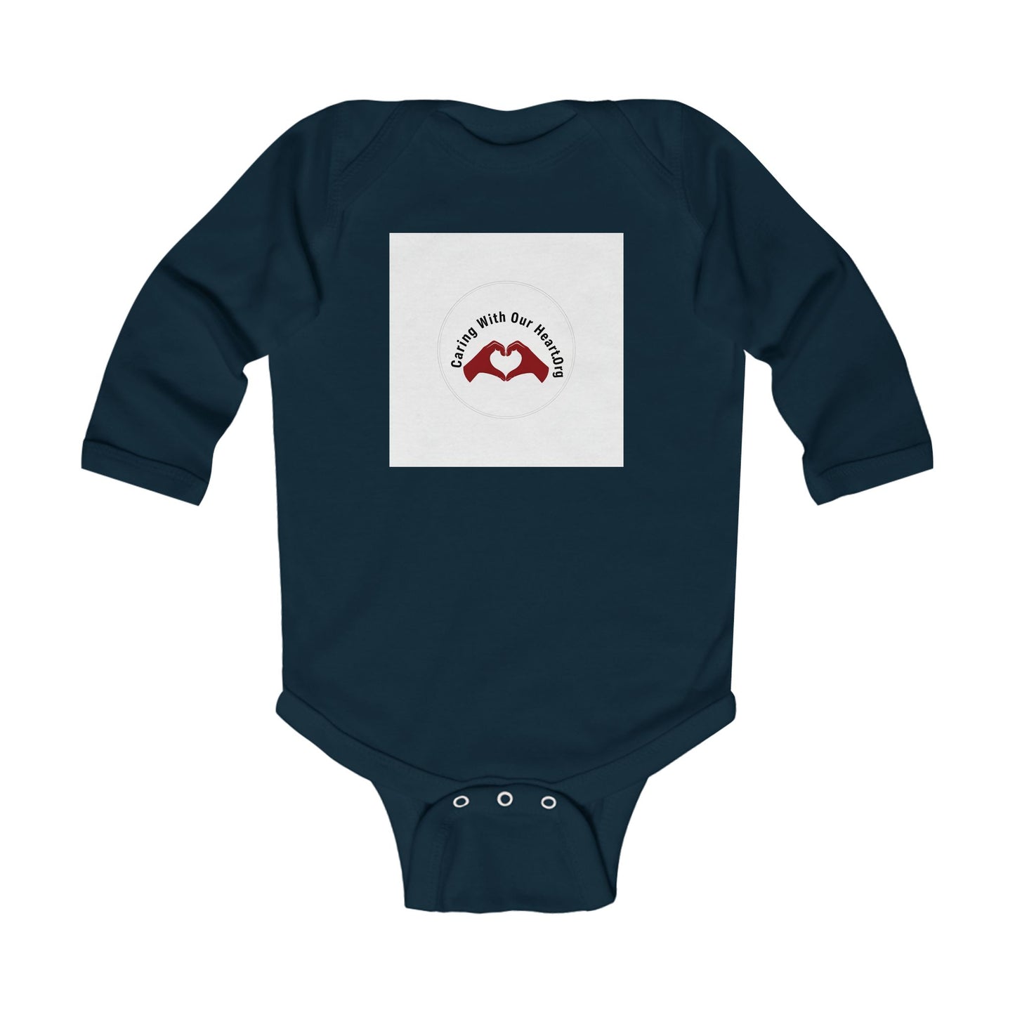 Infant Bodysuit “Mom & America” Heart Hands Long Sleeve Baby Onesie
