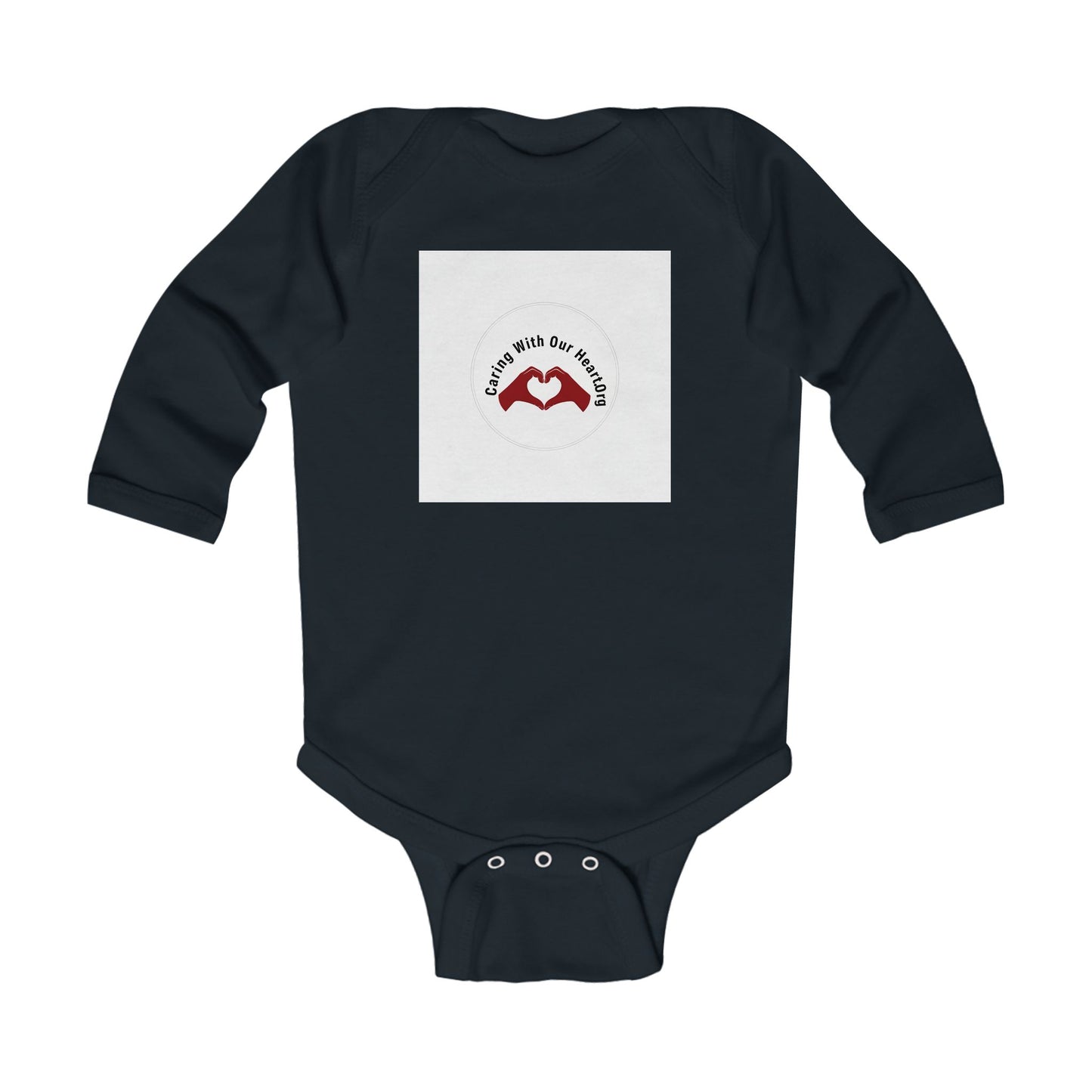 Infant Bodysuit “Mom & America” Heart Hands Long Sleeve Baby Onesie