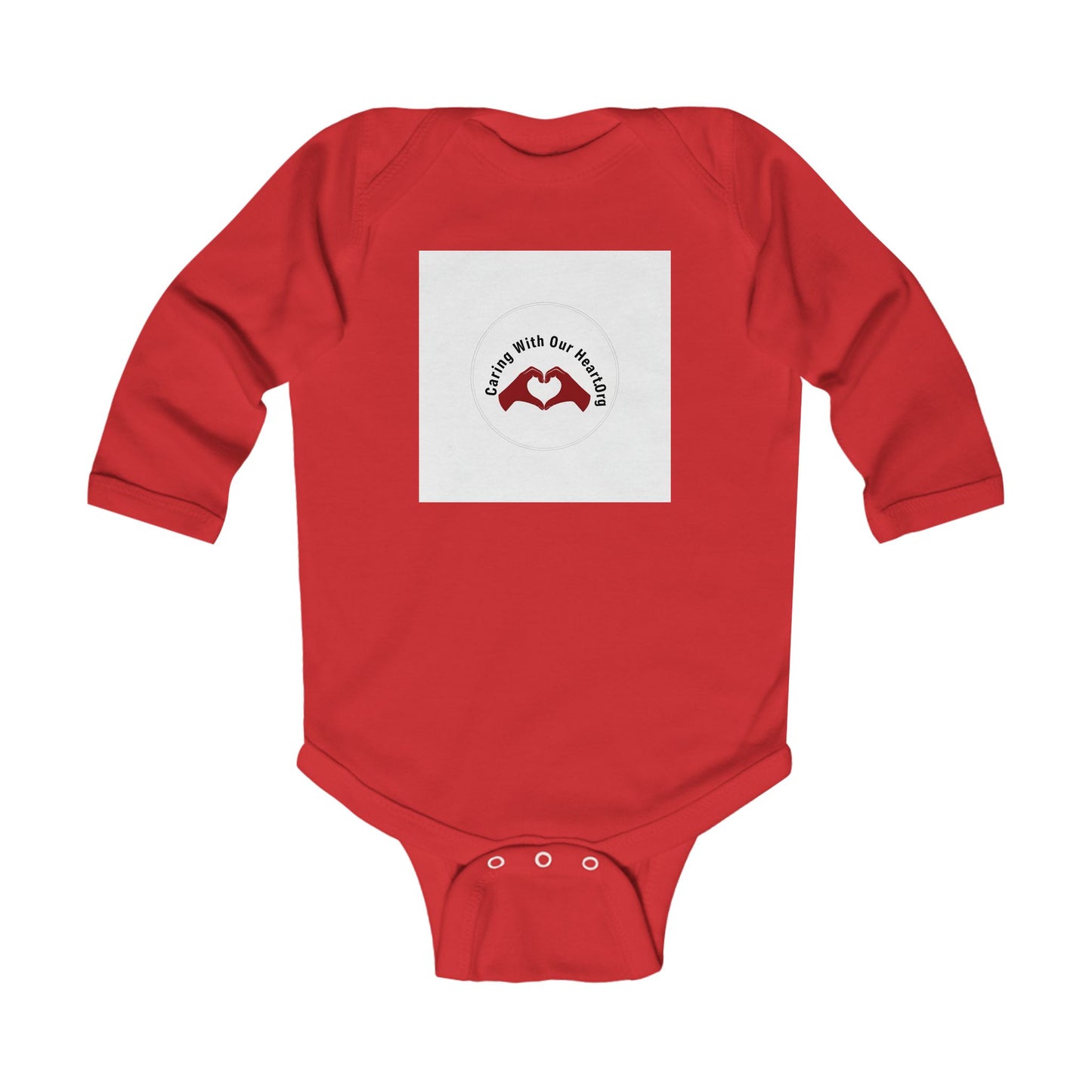 Infant Bodysuit “Mom & America” Heart Hands Long Sleeve Baby Onesie