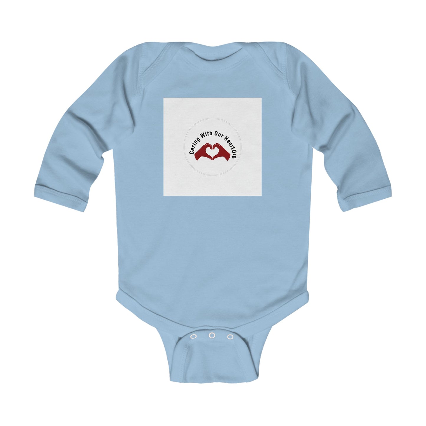 Infant Bodysuit “Mom & America” Heart Hands Long Sleeve Baby Onesie