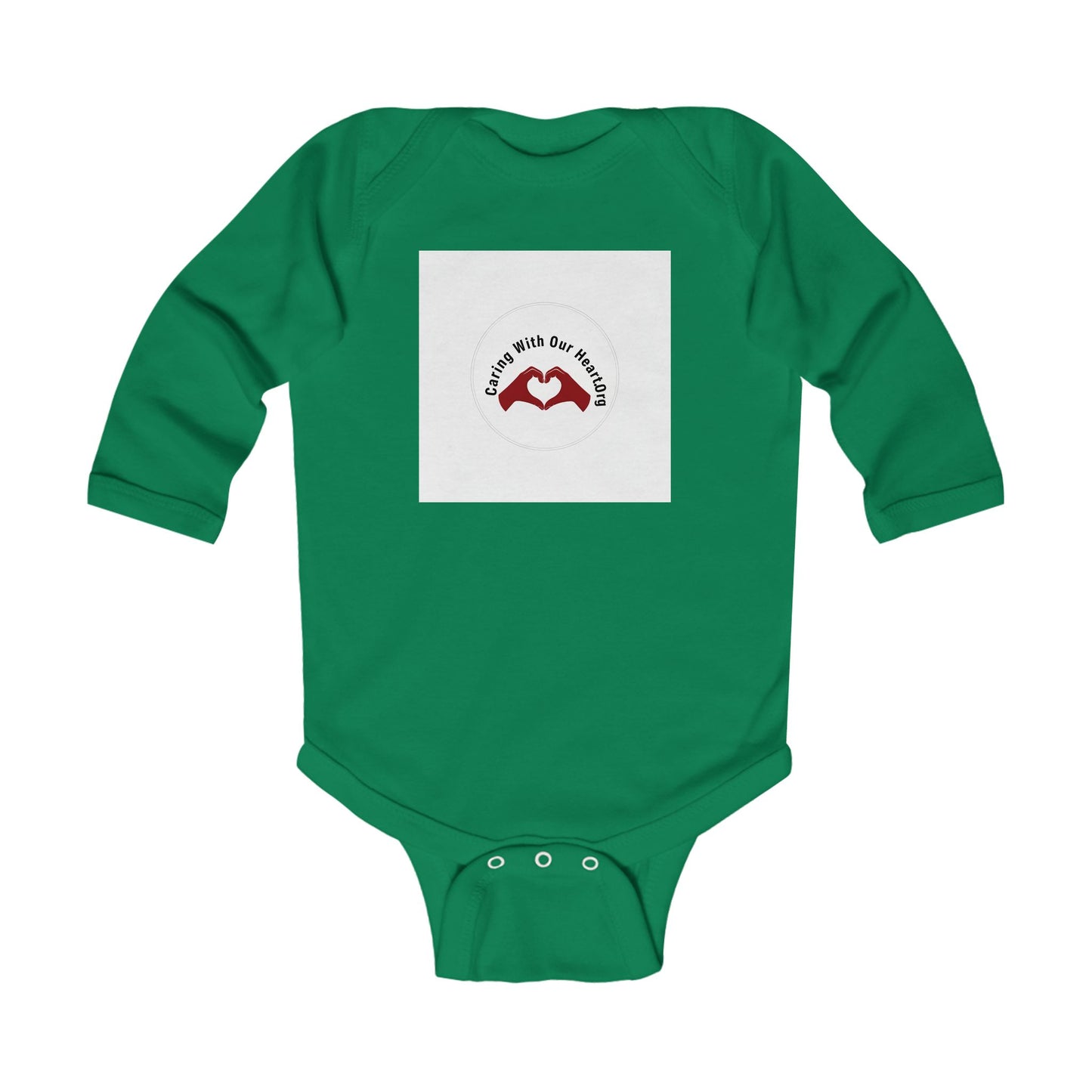 Infant Bodysuit “Mom & America” Heart Hands Long Sleeve Baby Onesie