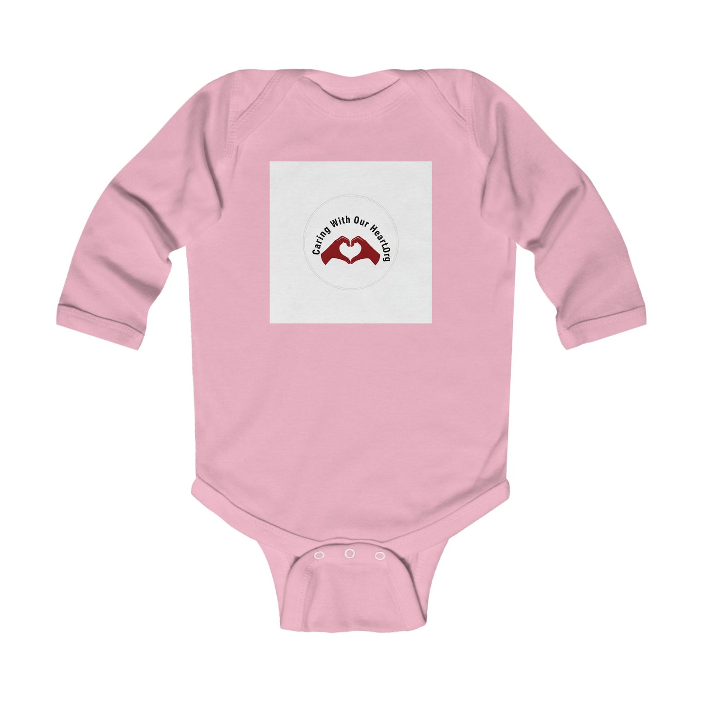 Infant Bodysuit “Mom & America” Heart Hands Long Sleeve Baby Onesie