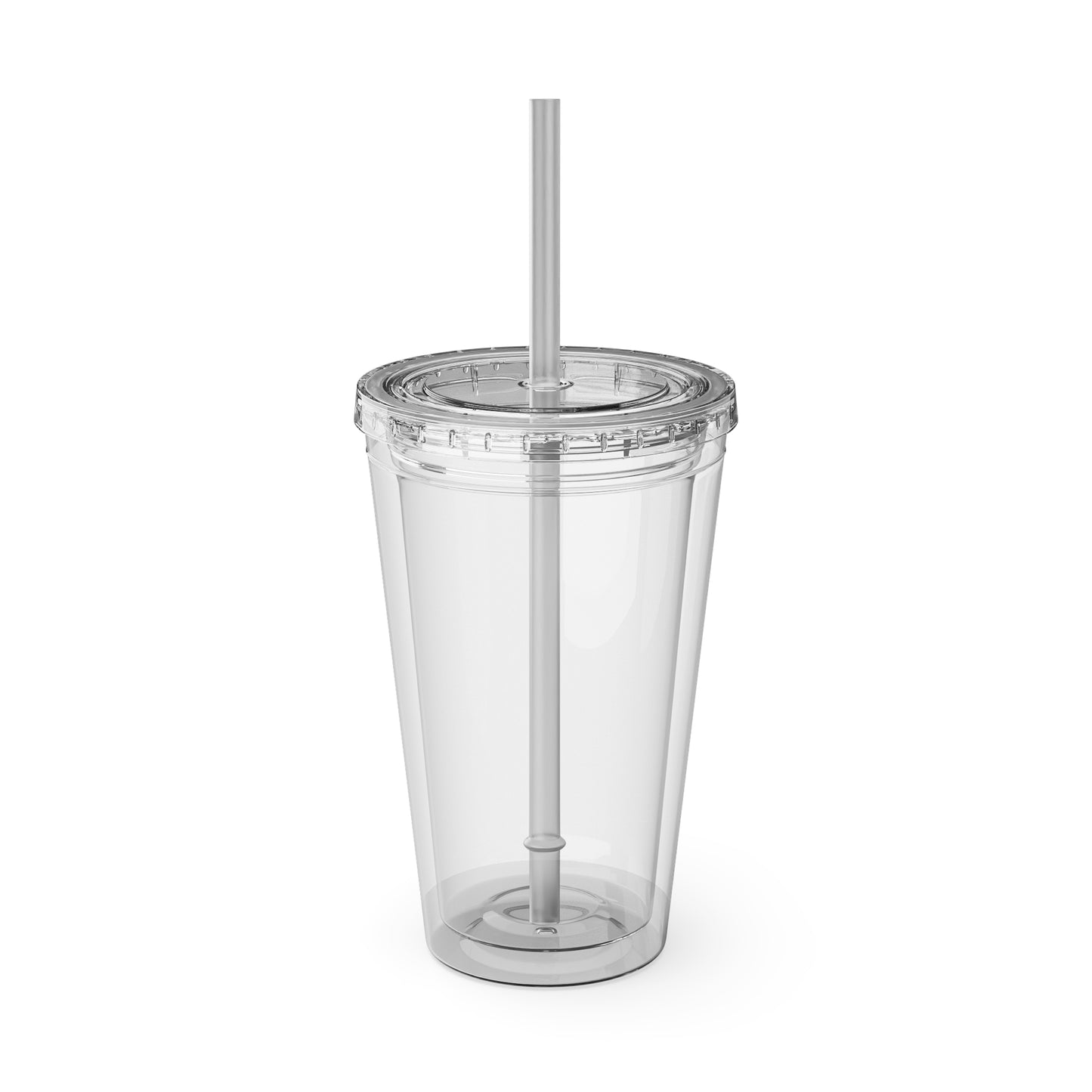 Sunsplash 16oz Tumbler with Straw — 'Caring With Our Hands' Heart Logo, Insulated Travel Cup