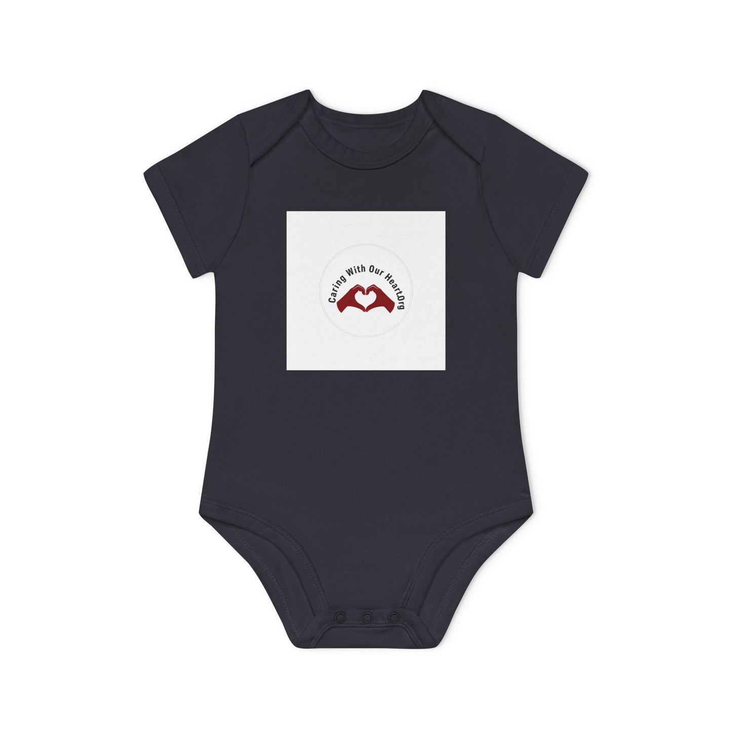 Baby Bodysuit — "Love You to the Moon" Heart Hands Organic Infant Onesie