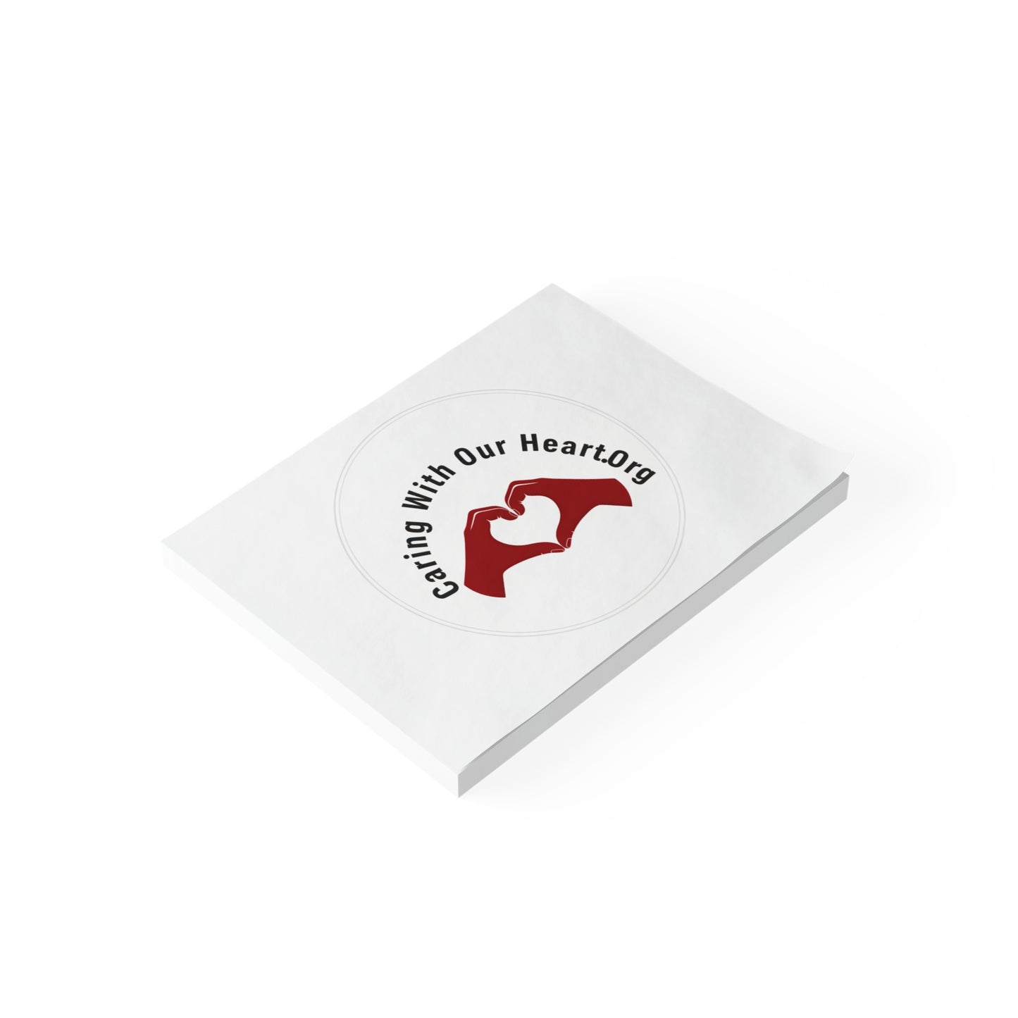 Caring With Our Heartlog Post-it Note Pad – Heart Hands Sticky Notes