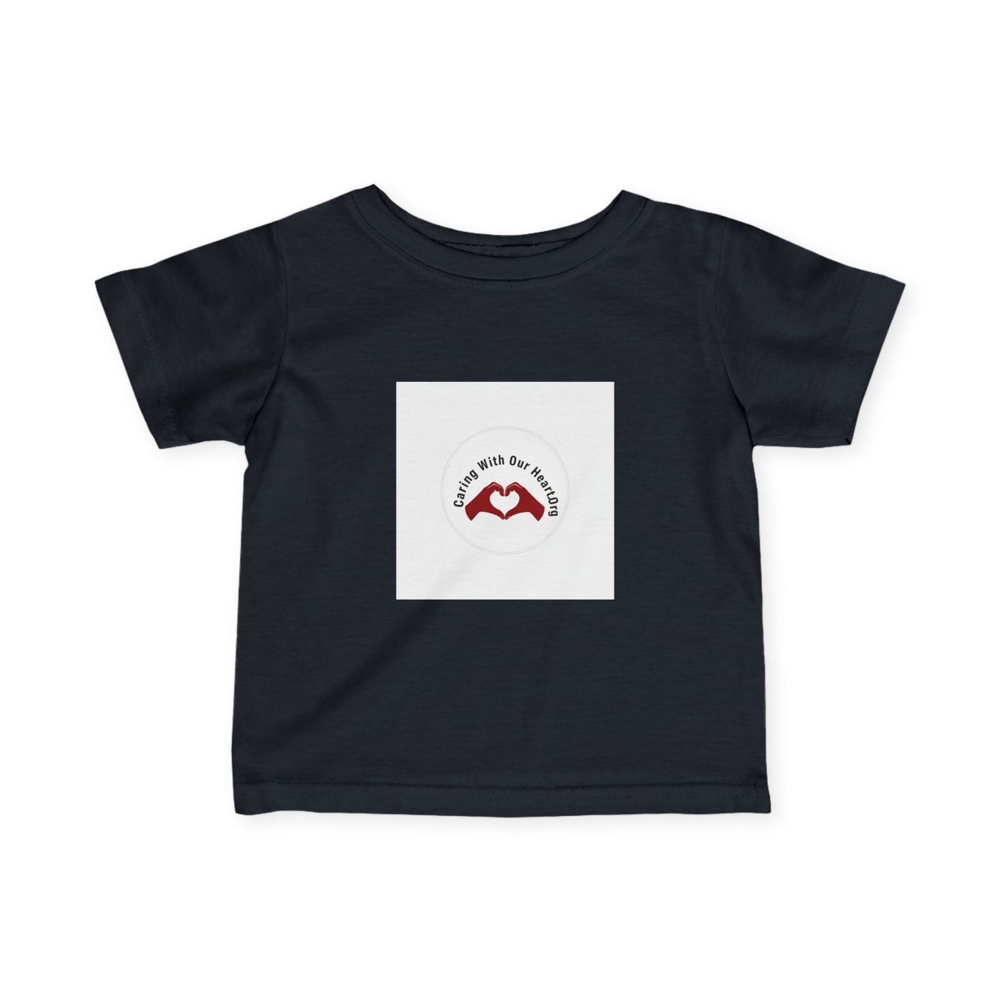 Infant Tee — "Made with Love" Heart Hands Baby T‑Shirt