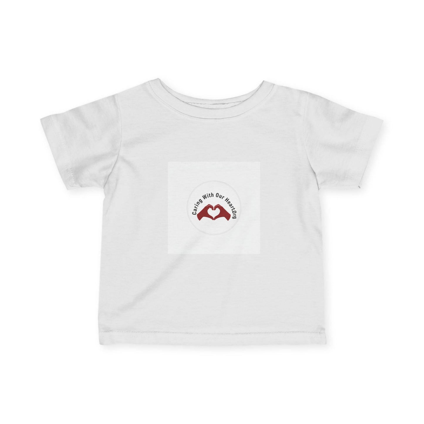 Infant Tee — "Made with Love" Heart Hands Baby T‑Shirt