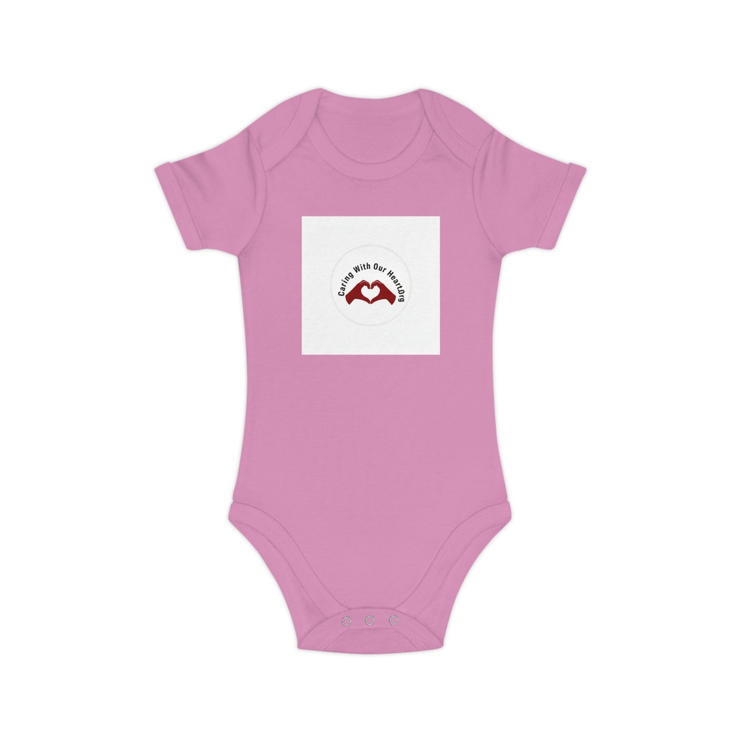 Baby Bodysuit — "Made with Our Hearts" Red Heart Infant Onesie